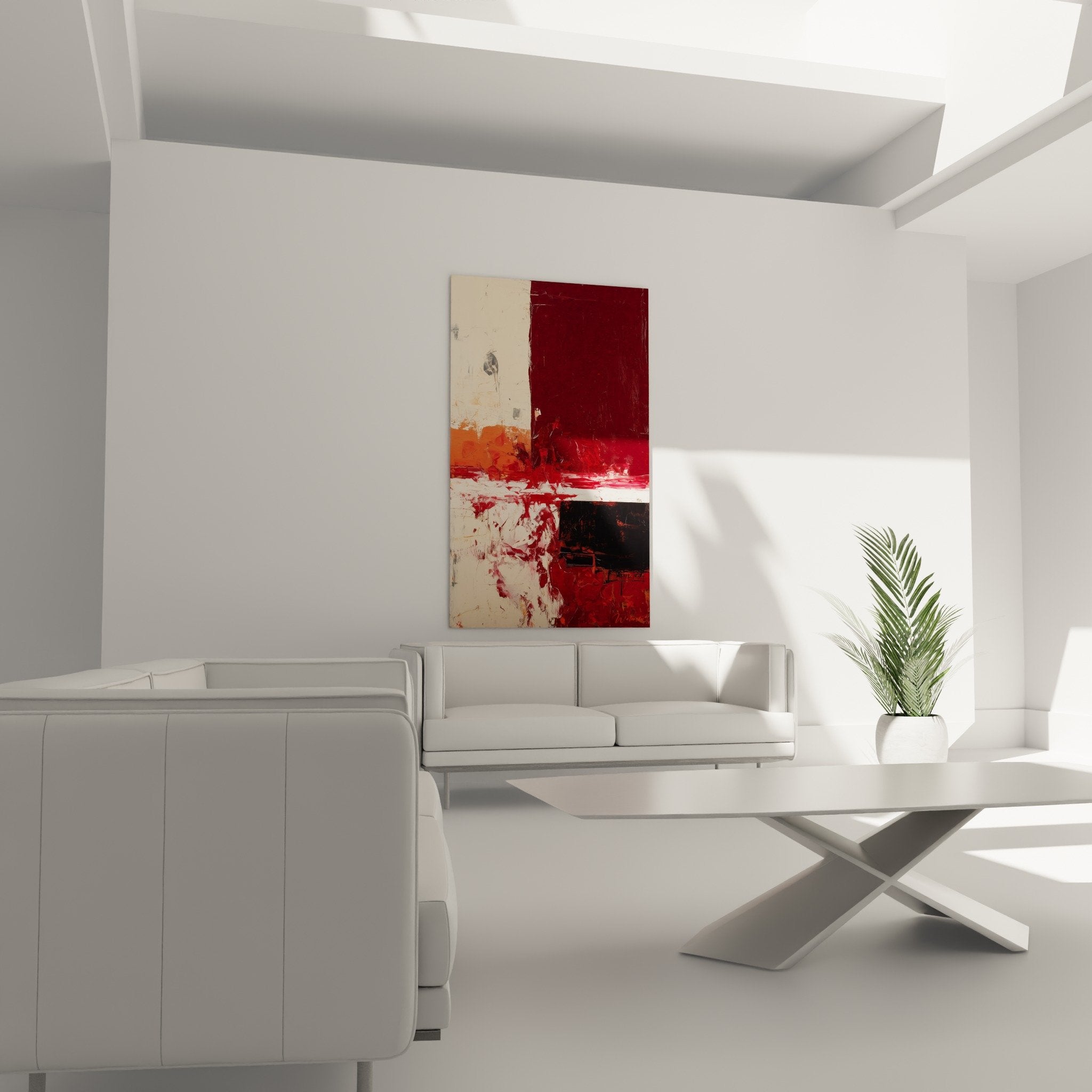 Detail peinture abstraite bordeaux creme texture matiere couleurs feng shui sud