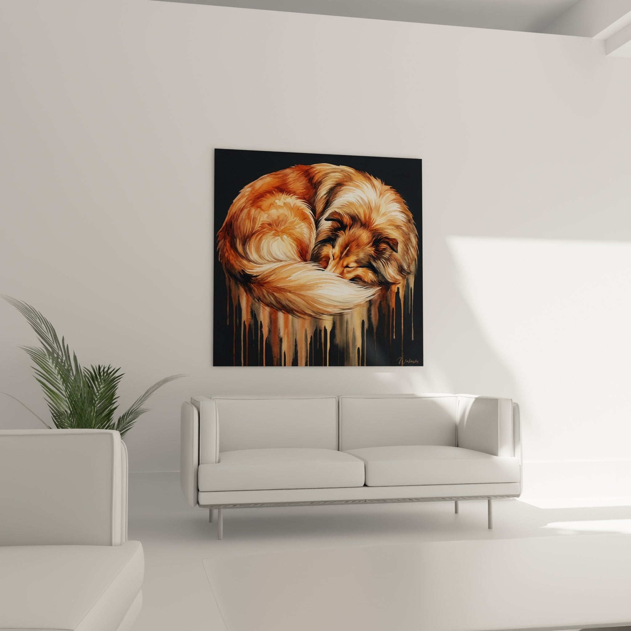 Detail pelage berger des shetland roux realiste peinture tons cuivre dores