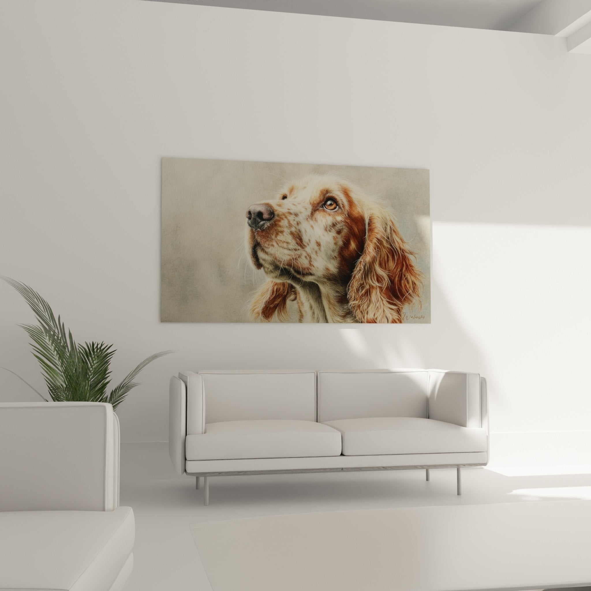 Gros plan sur les détails du pelage soyeux roux cuivré et l'expression douce du Cocker Americain