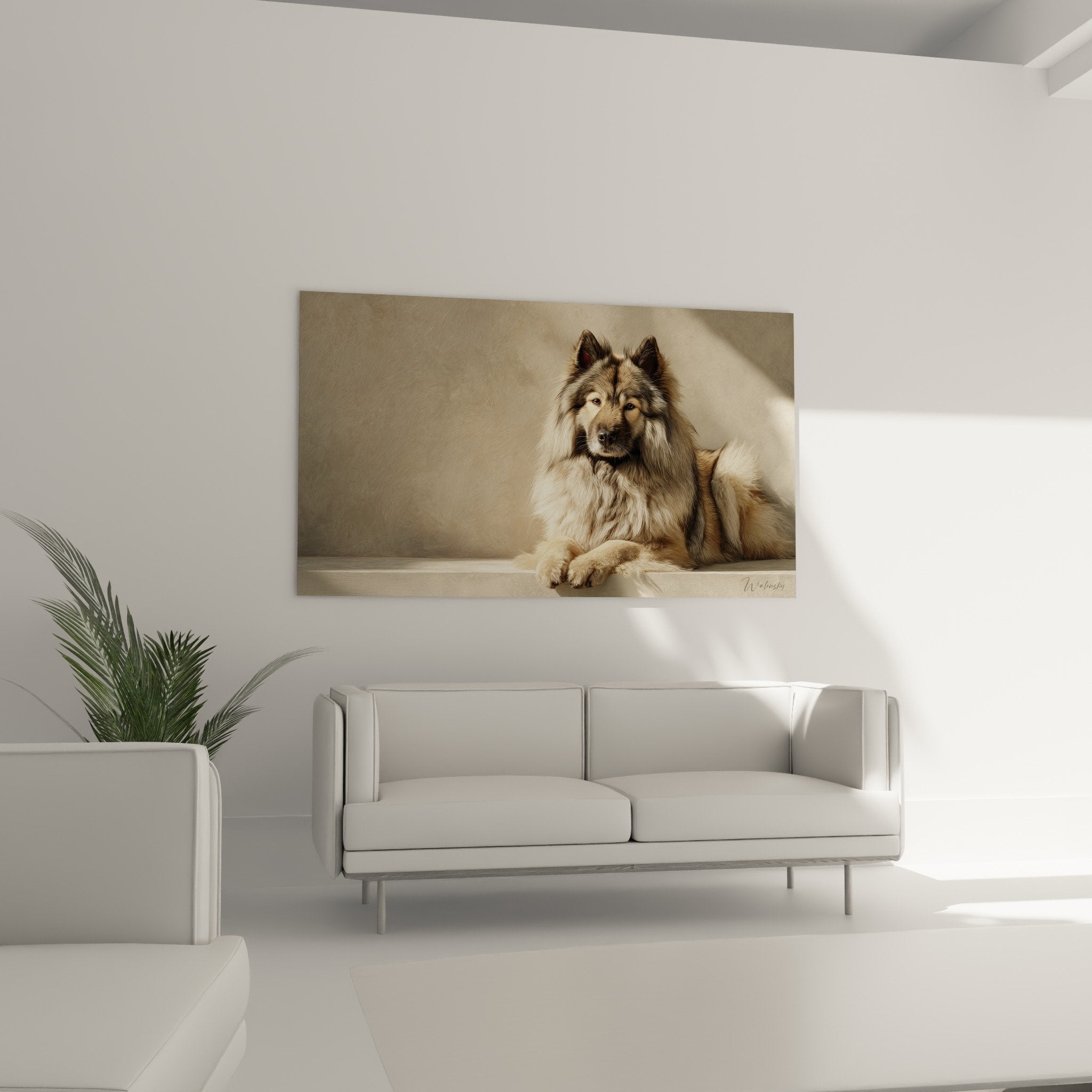 Silky Eurasian coat detail cream sand shades - refined artistic texture natural powdered tones