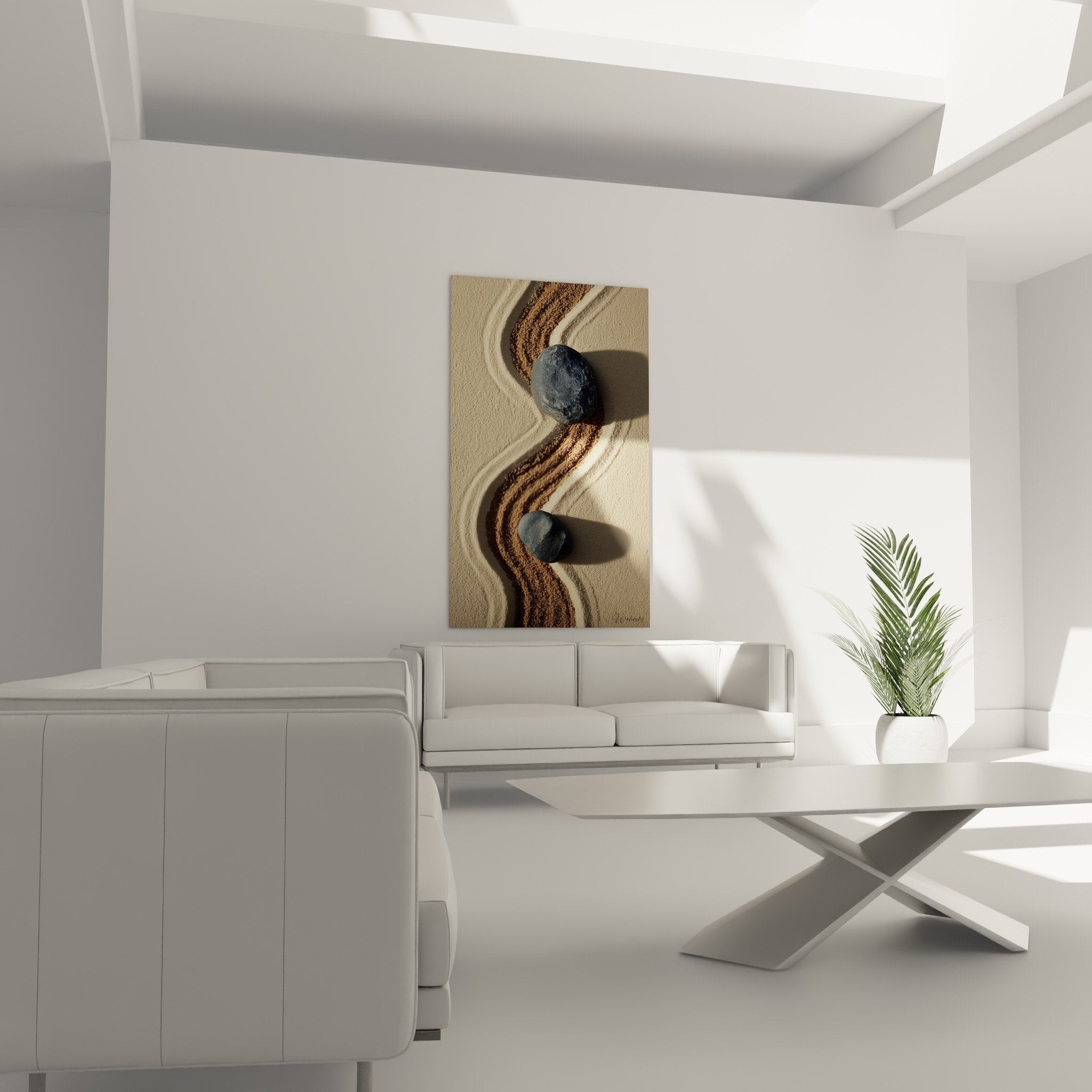 detail pierres grises texture sable fin spirales cuivrees ombres portees realisme