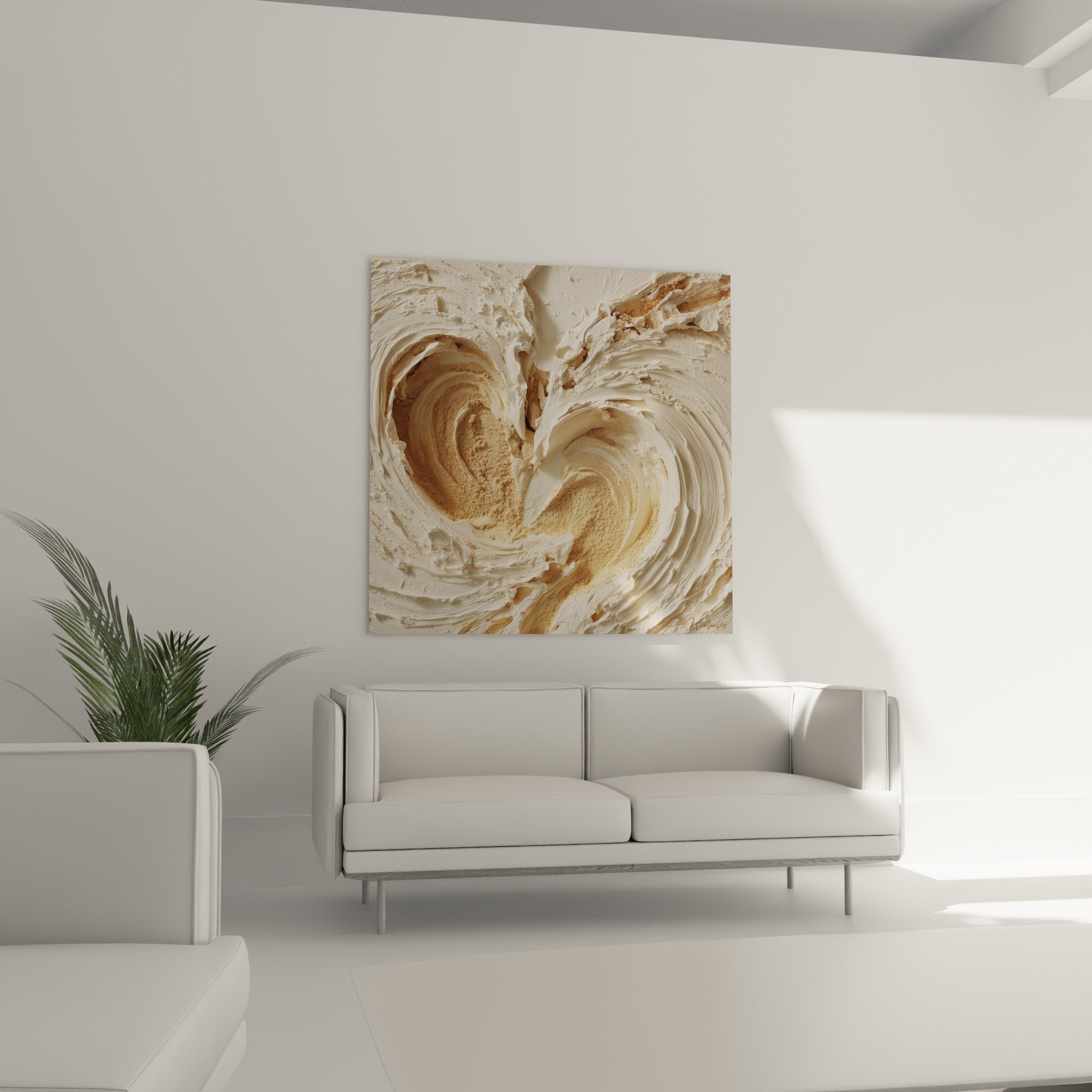 Beige cream relief sculpture detail organic textures swirls Feng shui Earth Center