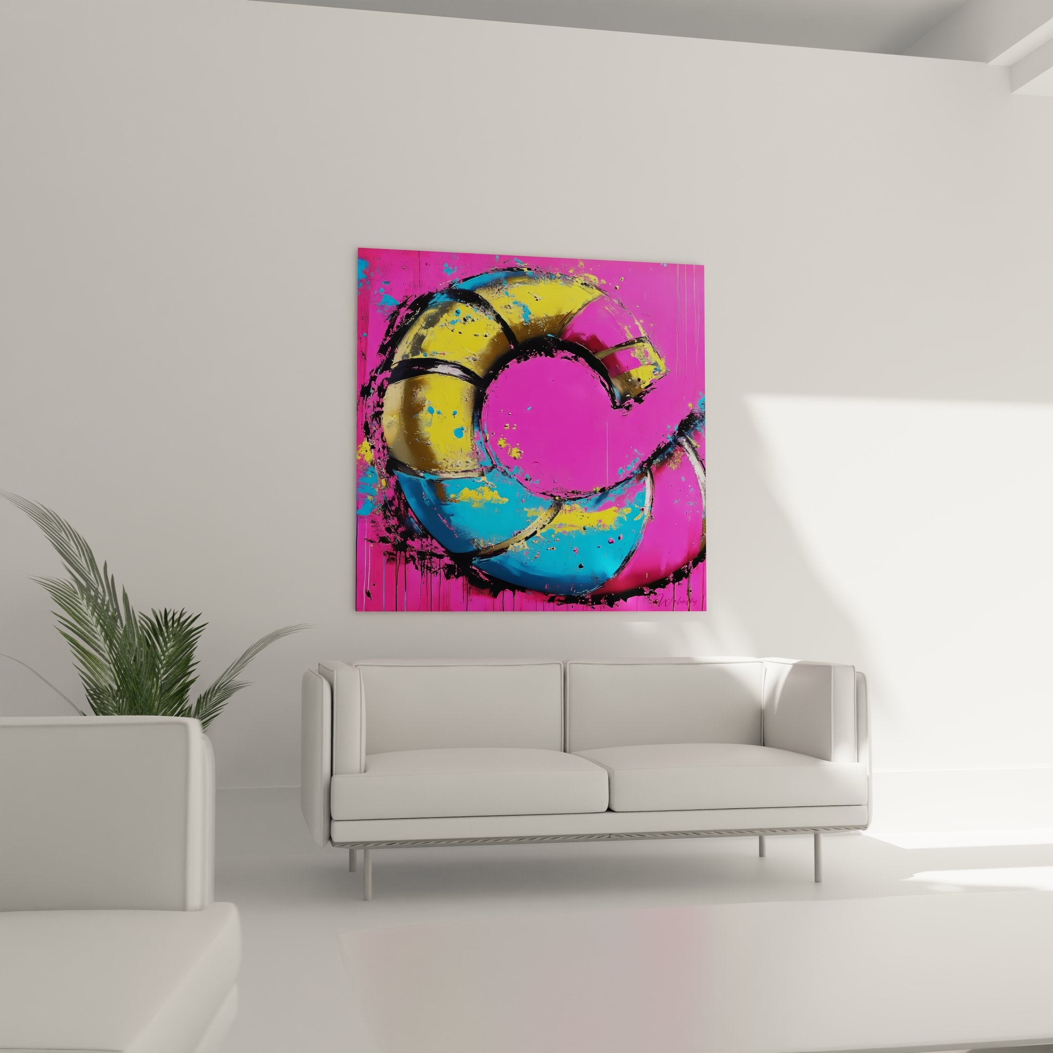 Détail spirale multicolore peinture abstraite texture empâtements couleurs vives art moderne