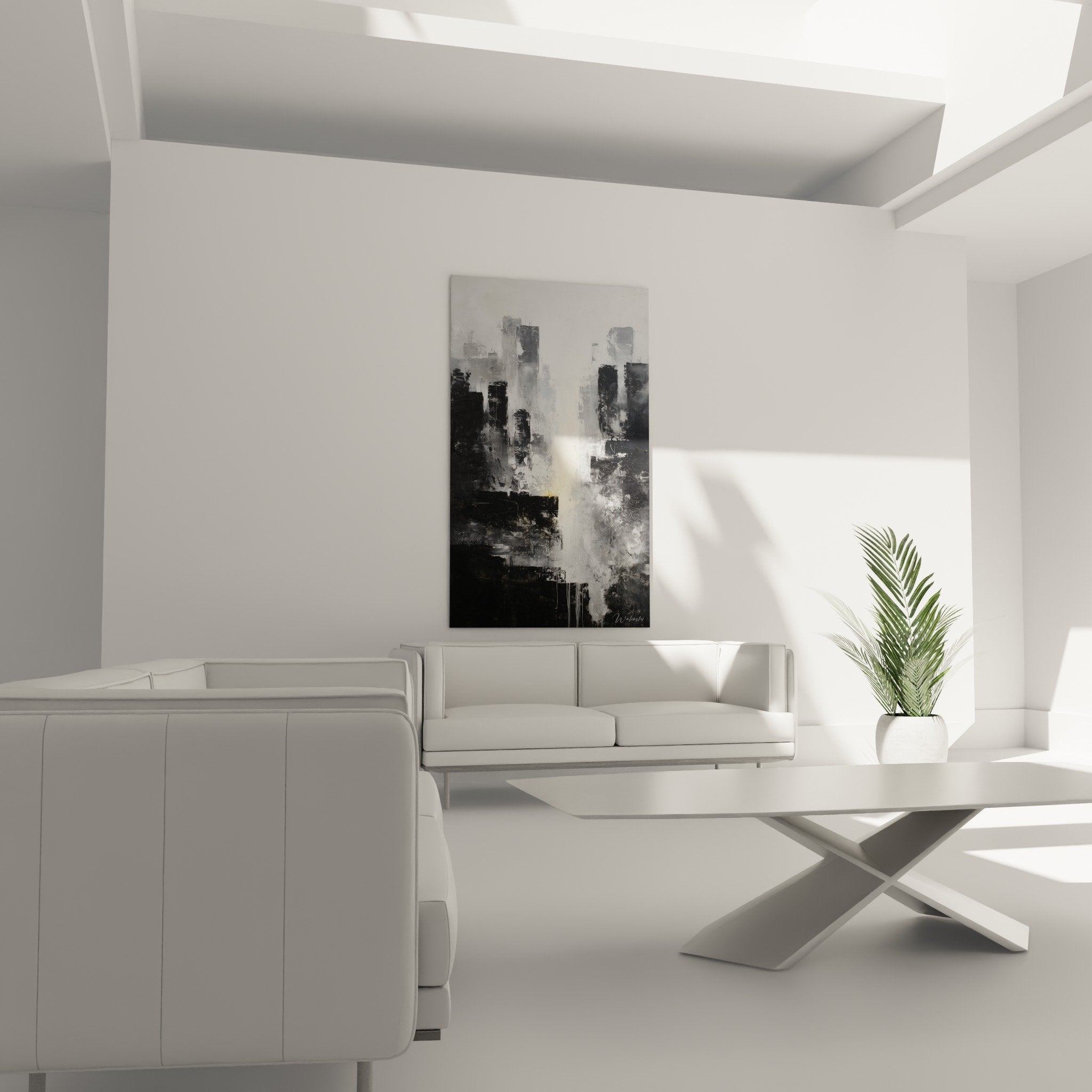 urban abstract painting texture detail grey anthracite with golden shine feng shui west metal