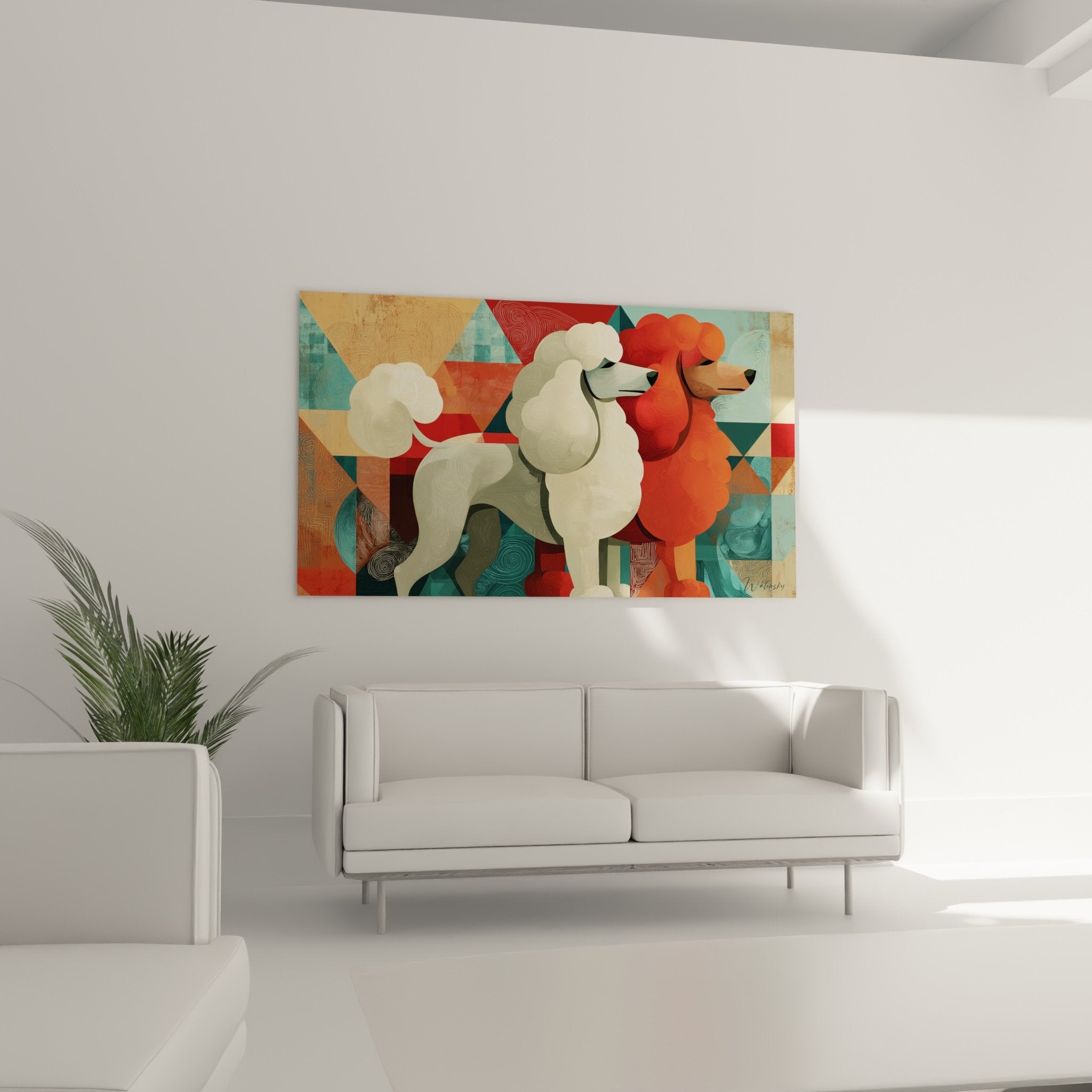 Detail texture spirales pelage caniche art geometrique motifs concentriques