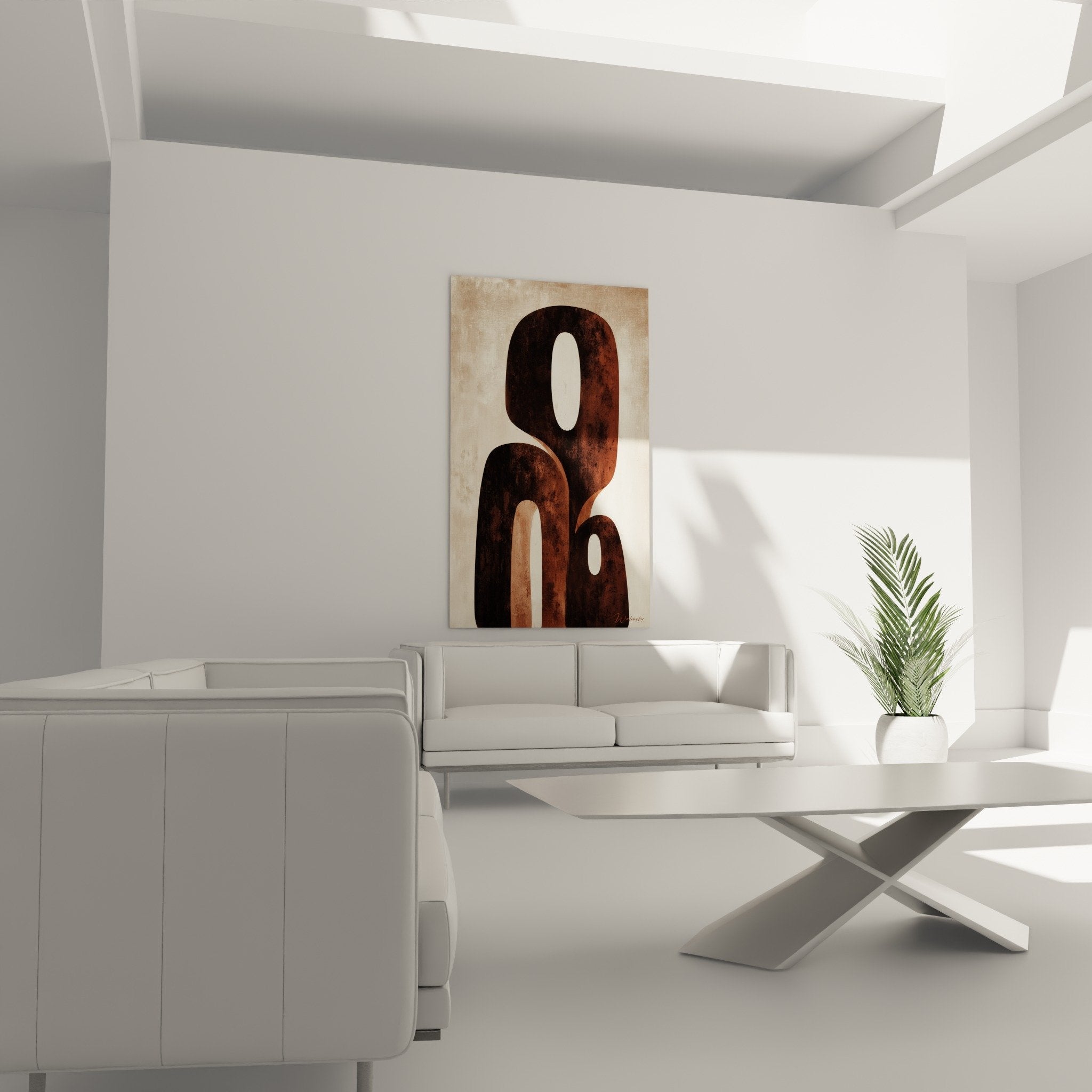 Detail texture formes organiques terre cuite rouille beige relief sculpture murale feng shui centre