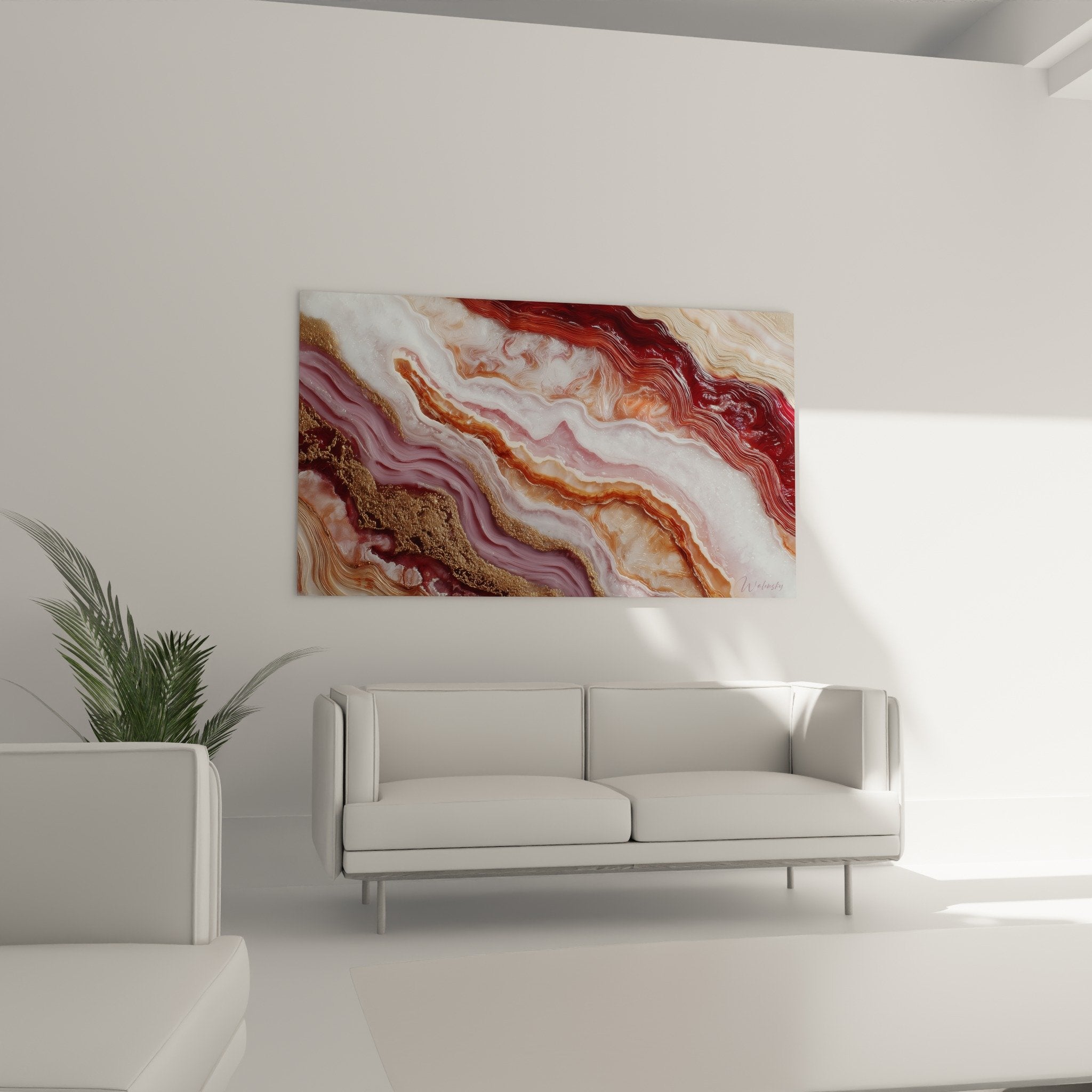 Detail veines dorees marbre abstrait texture fluide bordeaux rose nuances chromatiques