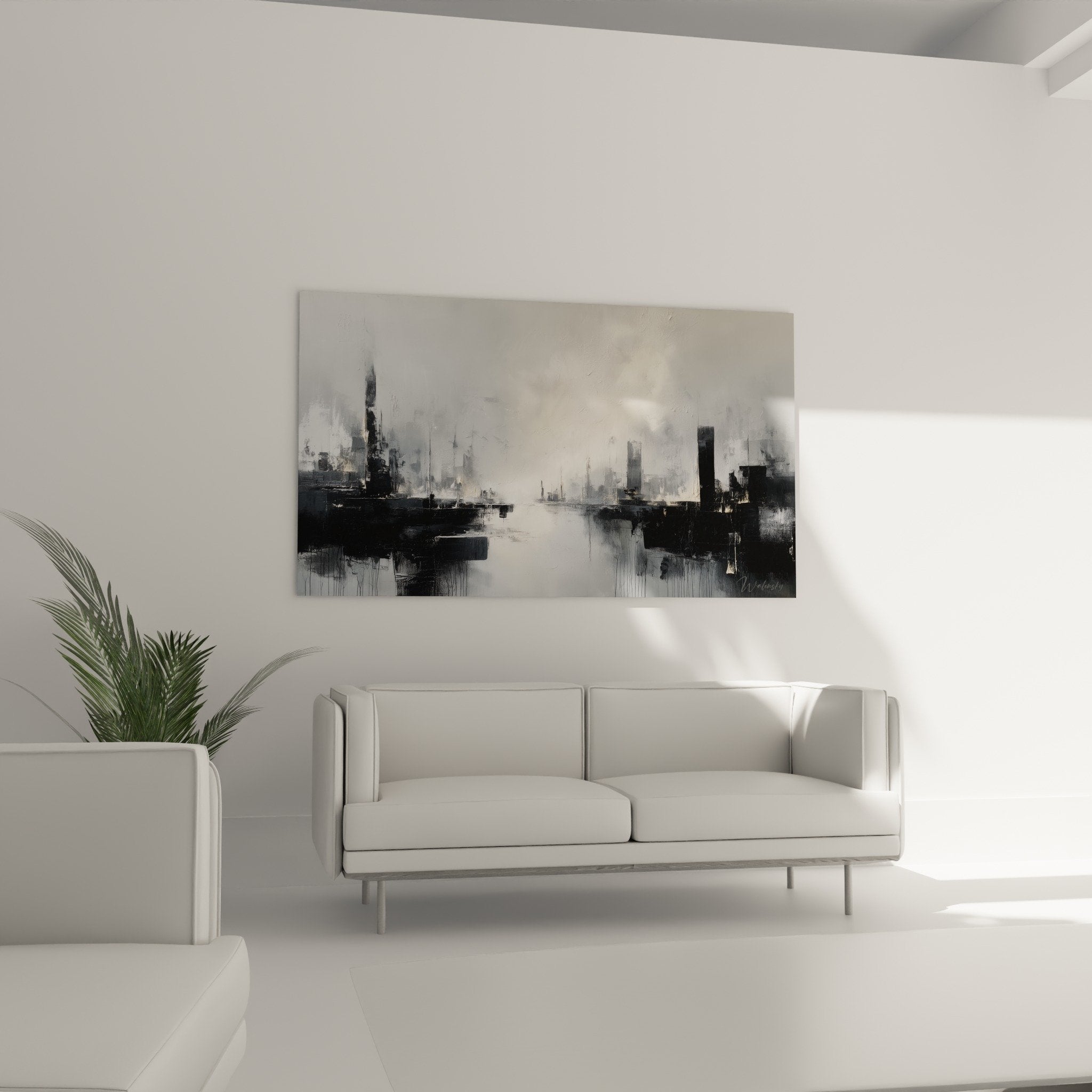 Detail texture coulures peinture grise tableau industriel feng shui ouest metal