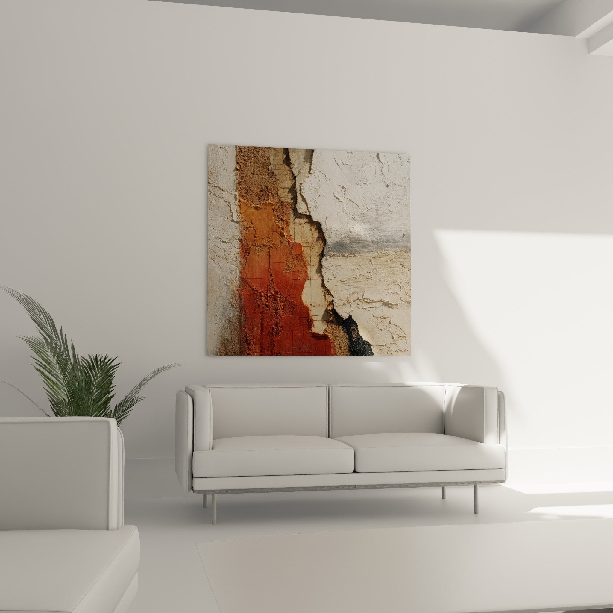 detail texture relief craquelures ocre rouge blanc matiere abstraite