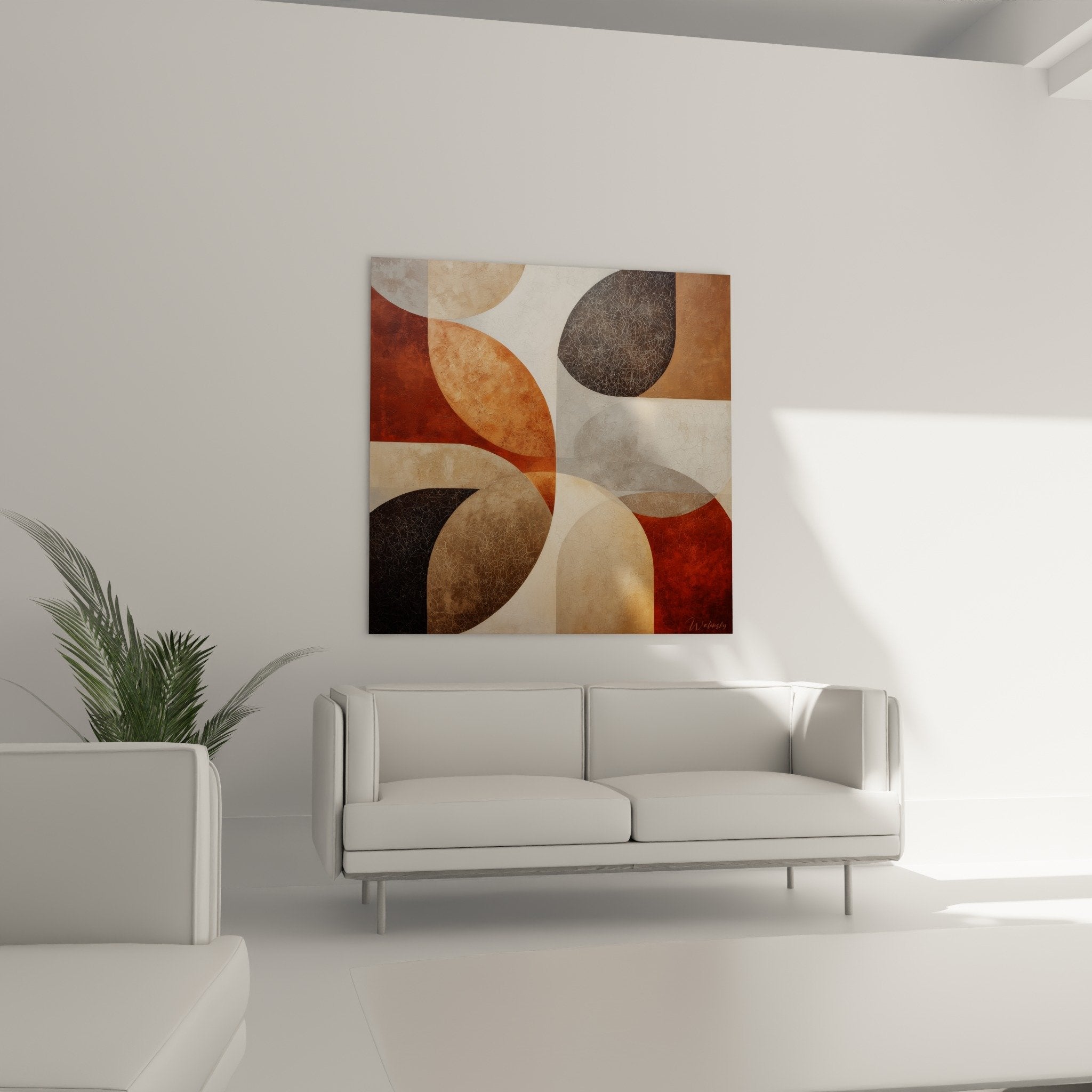 Crackle texture detail abstract painting ochre and burnt sienna tones patinated material vintage effect