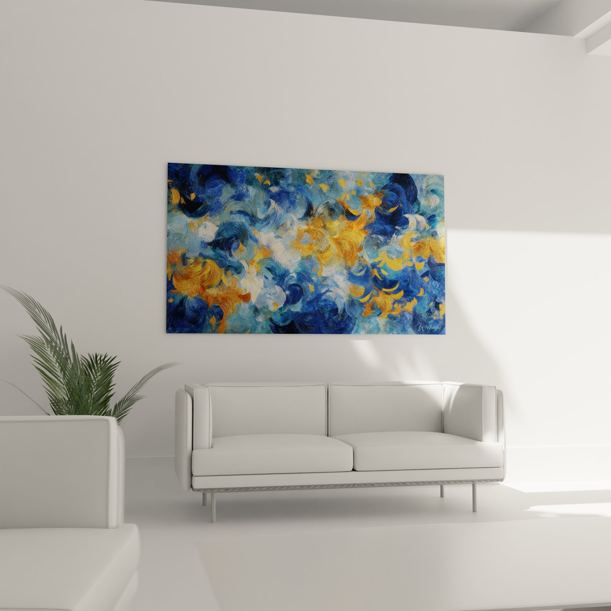 Gros plan texture tableau abstrait tourbillons peinture moderne brushstrokes circulaires