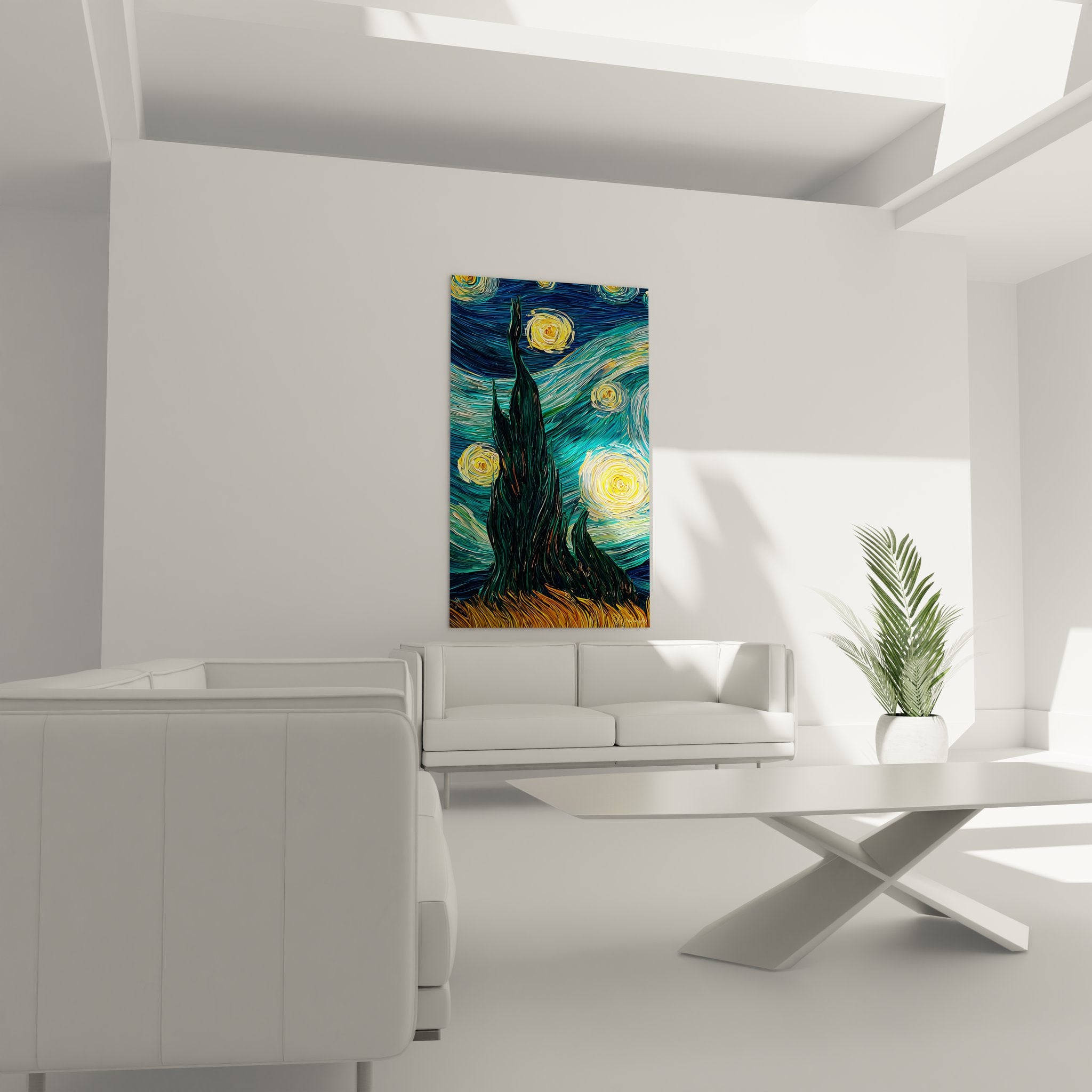 Détail gros plan tourbillons dorés et texture cyprès noir tableau mural