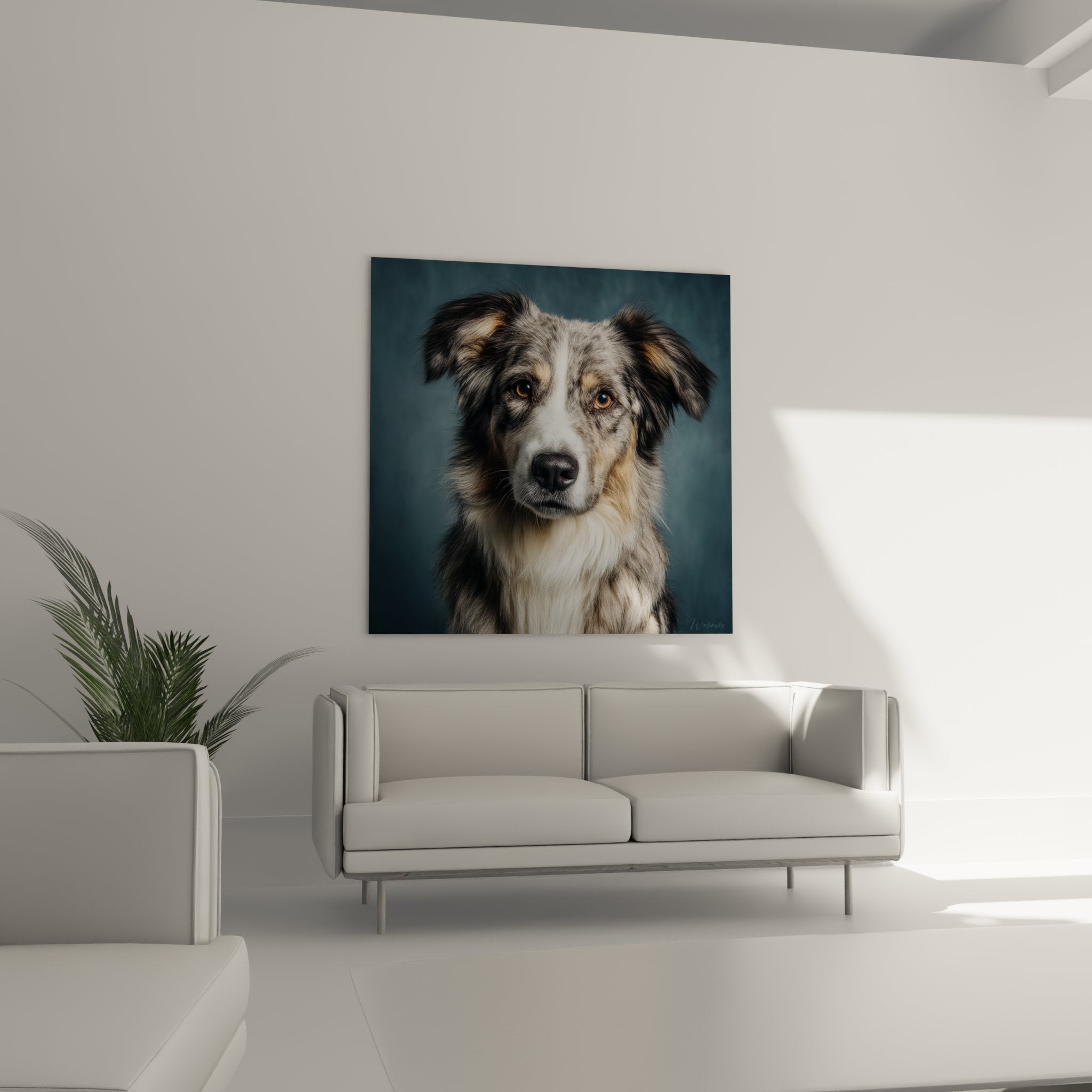 Gros plan border collie yeux miel pelage detaille truffe noire expression intelligente