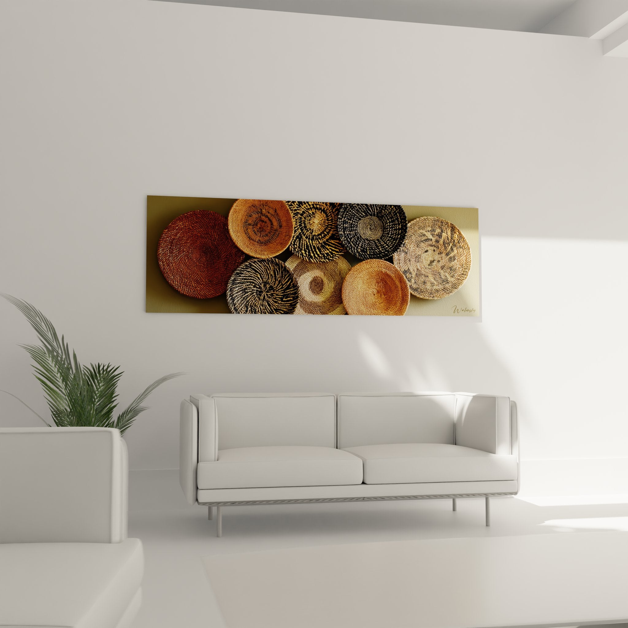 Gros plan sur paniers traditionnels africains révélant techniques de vannerie et motifs géométriques détaillés