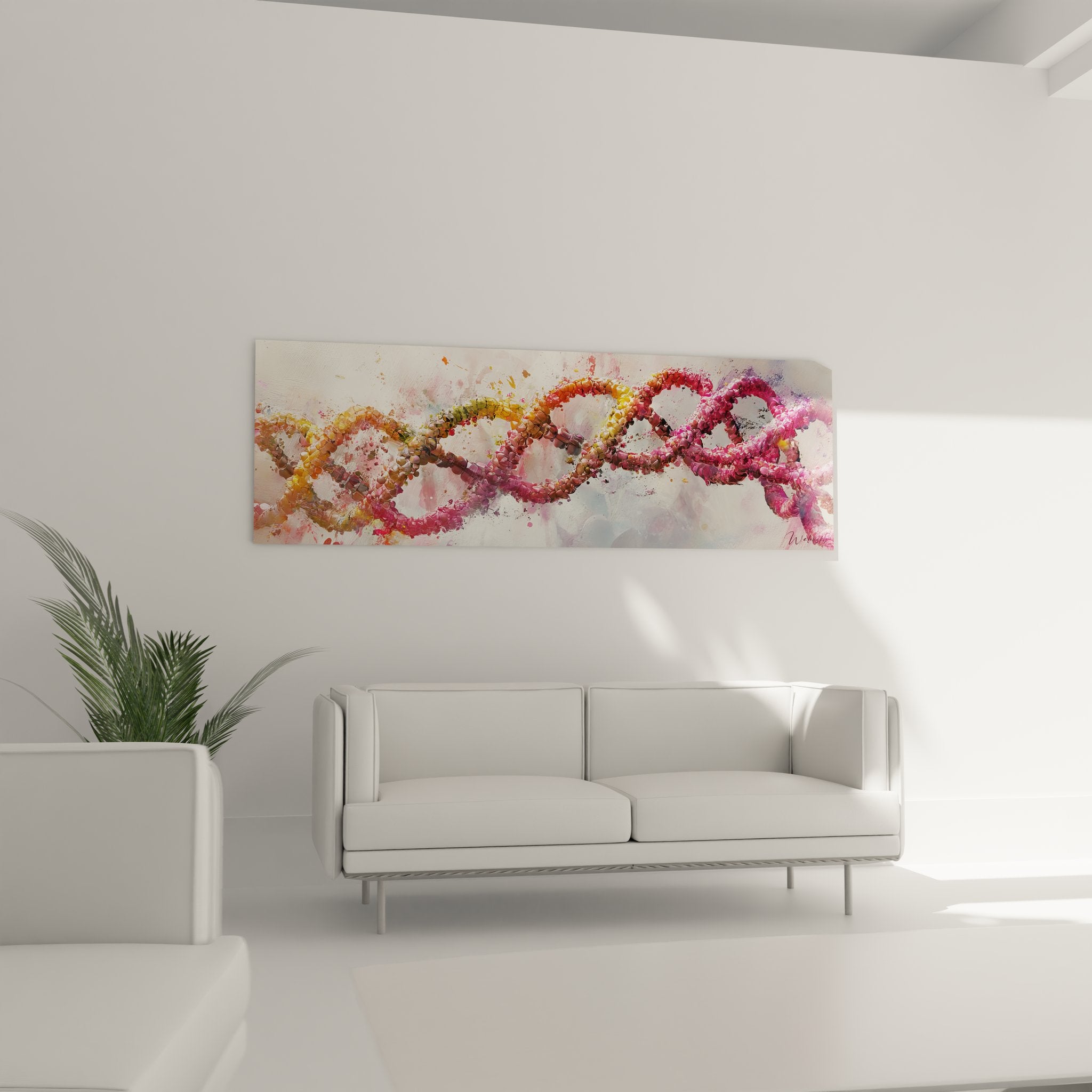 Gros plan détails peinture hélice ADN aquarelle couleurs vives nucléotides artistiques brins génétiques