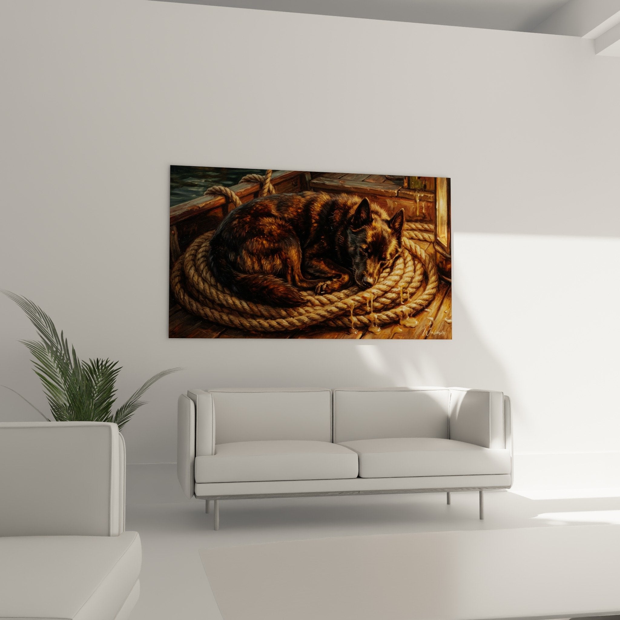 Nahaufnahme Schipperke schwarzes Fell goldene Reflexe Seiltextur Details realistisch