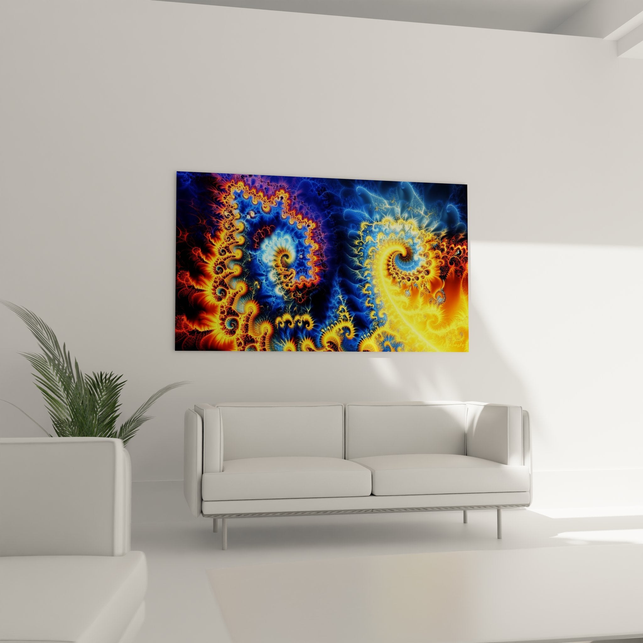 Gros plan détails spirales fractales dorées structures géométriques complexes