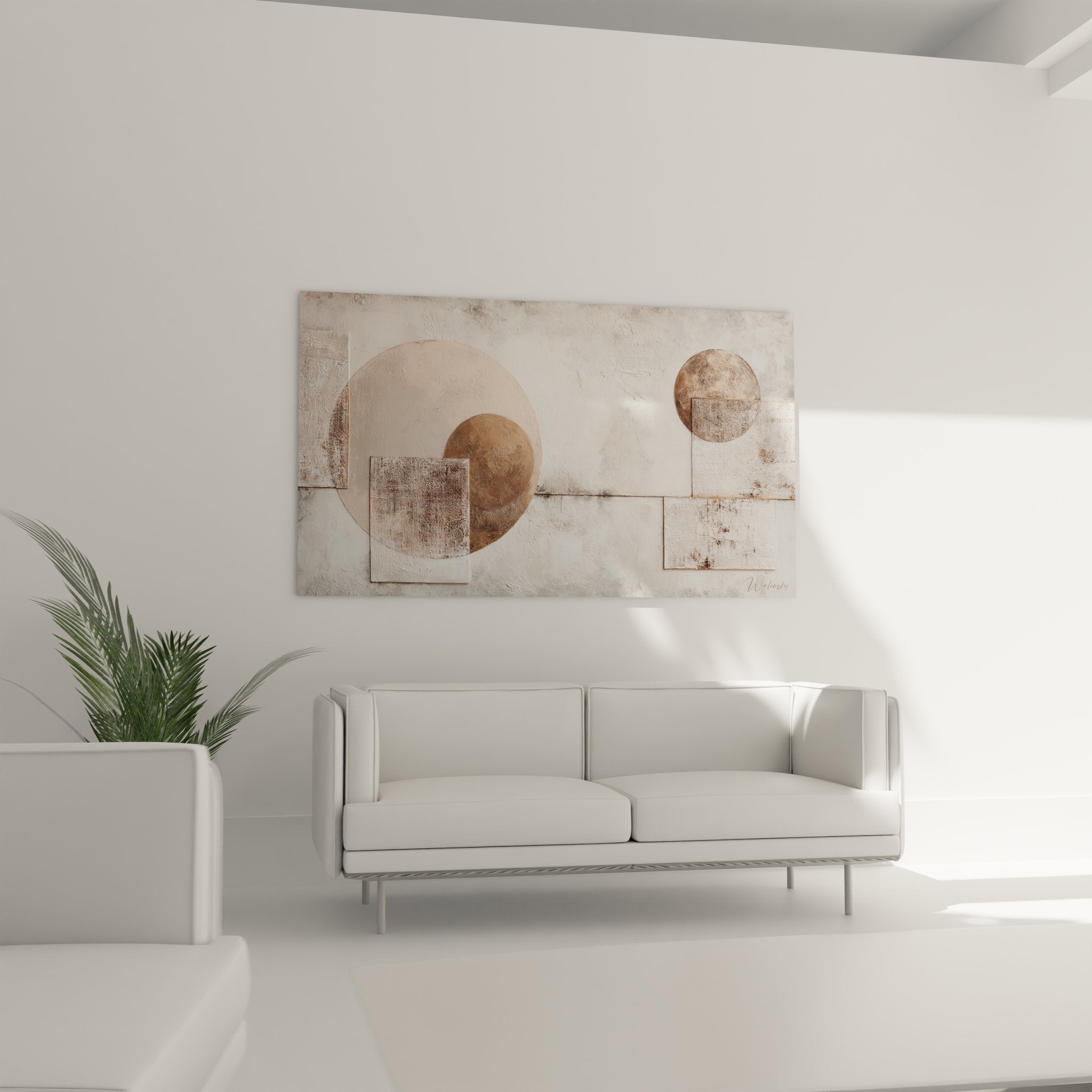 Gros plan texture tableau abstrait géométrique détails cercles formes rectangulaires