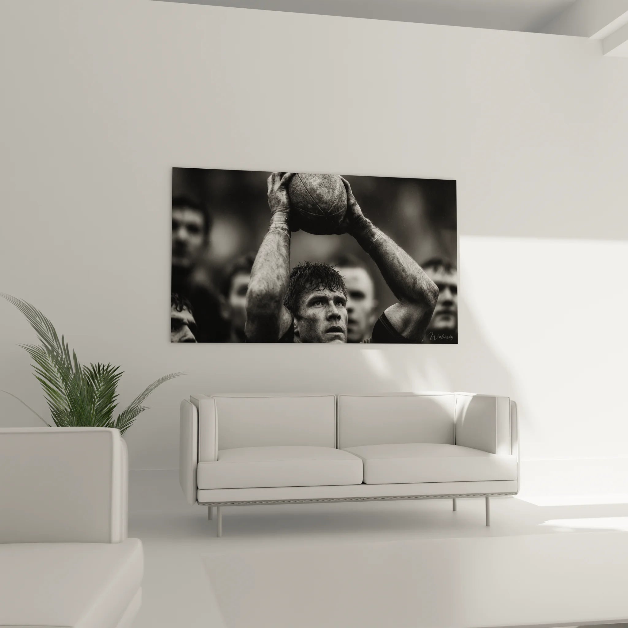 Gros plan tableau basketball montrant détails visage concentré du sportif en noir et blanc