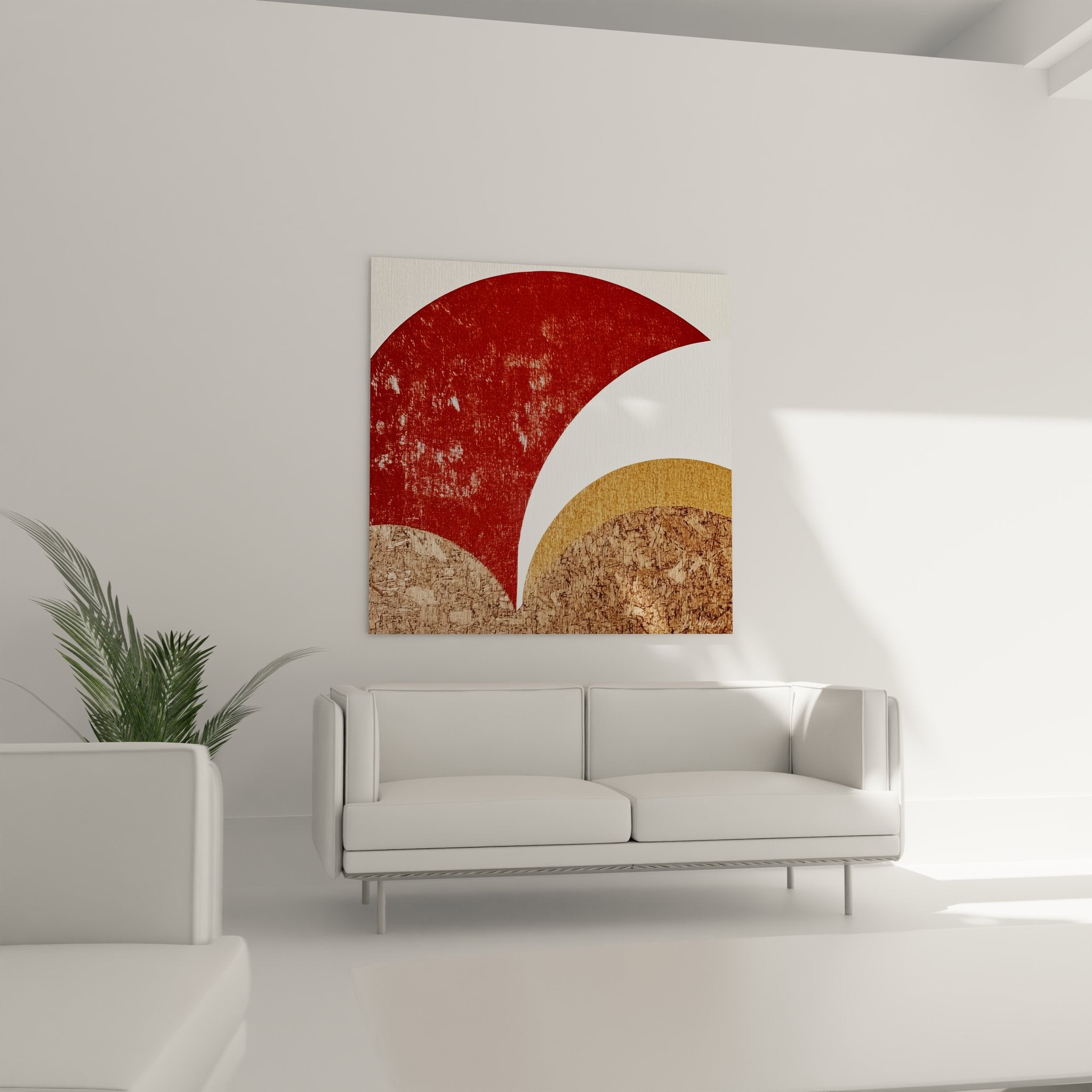 Gros plan texture craquelée tableau abstrait rouge matière organique art minimaliste