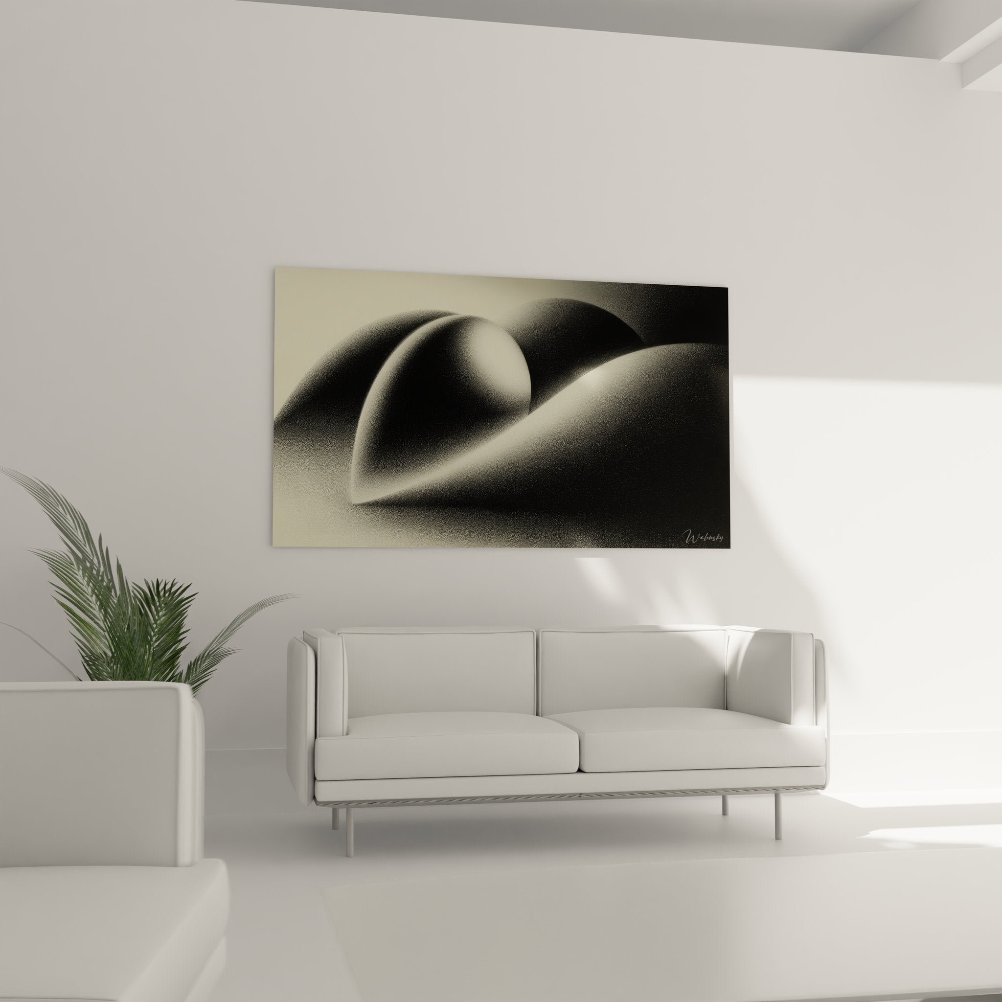 Gros plan texture tableau organique abstrait détails courbes lumière ombre