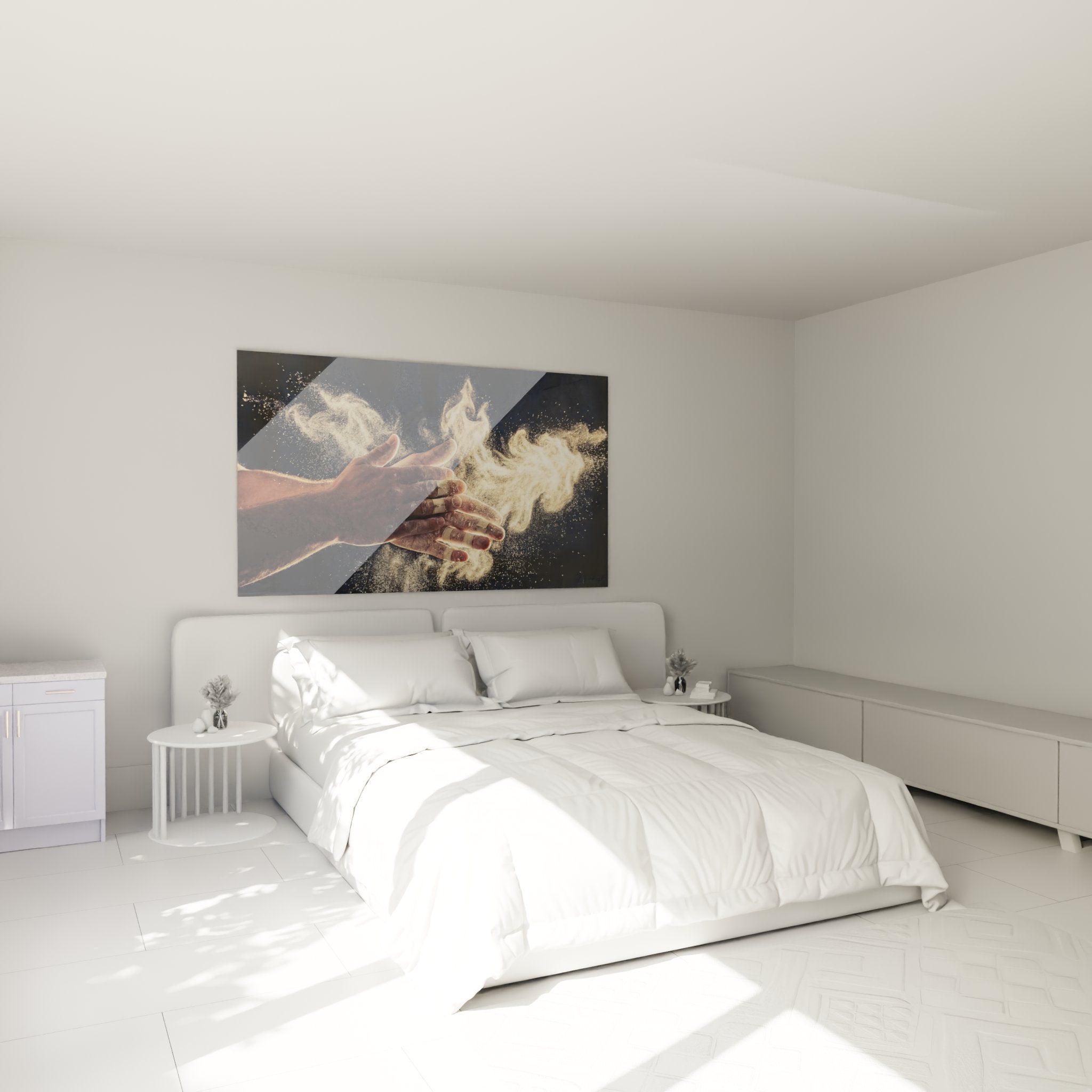 Décoration murale crossfit chambre avec tableau explosion chalk magnésie motivation sport