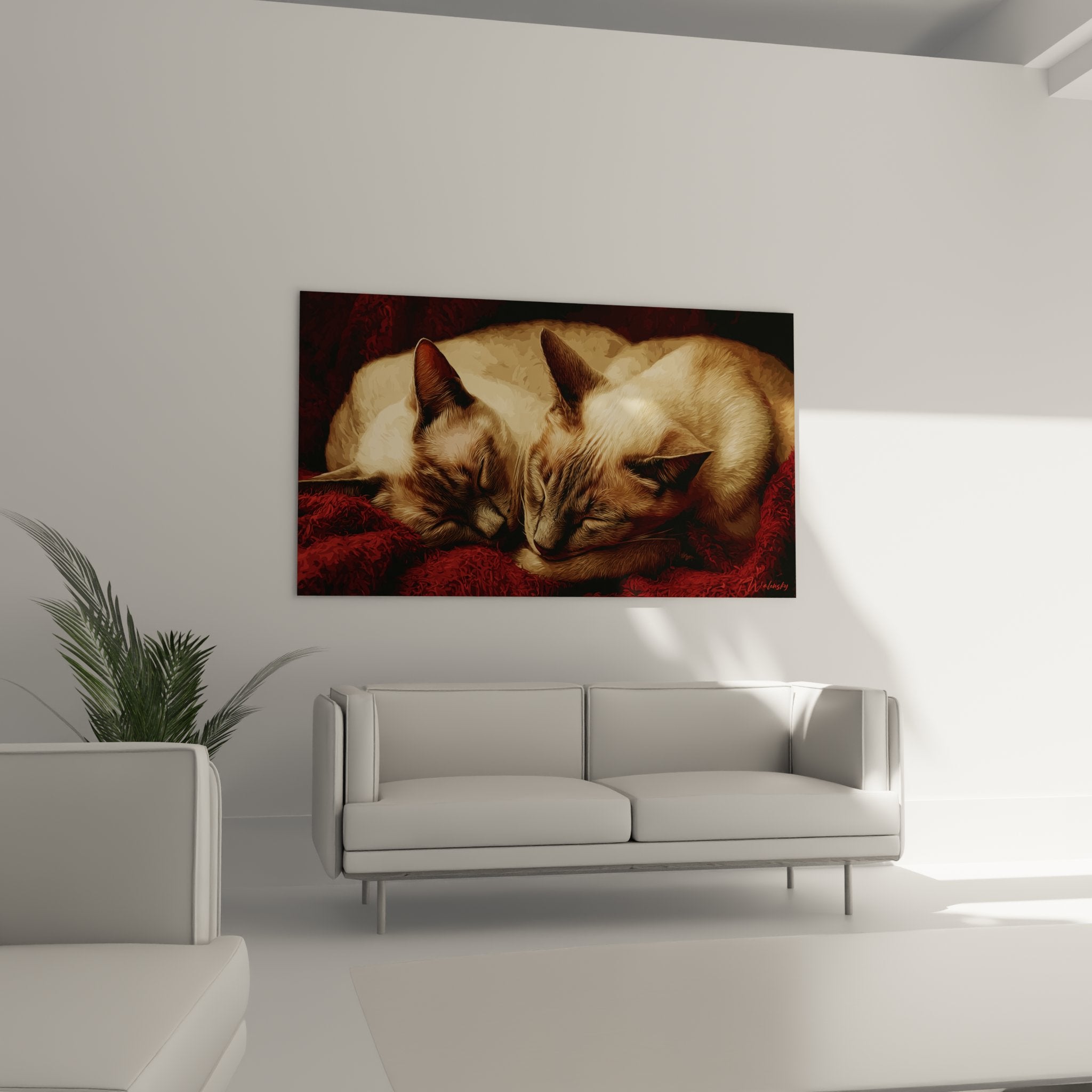 Détail gros plan chats Tonkinois câlins, pelage crème et seal point, expression tendre