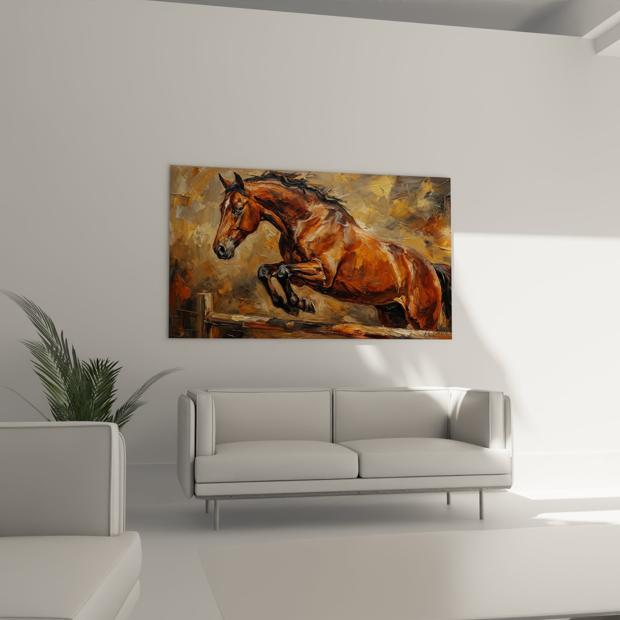 Détail pinceau texture peinture cheval galop technique impressionniste crinière mouvement dynamique