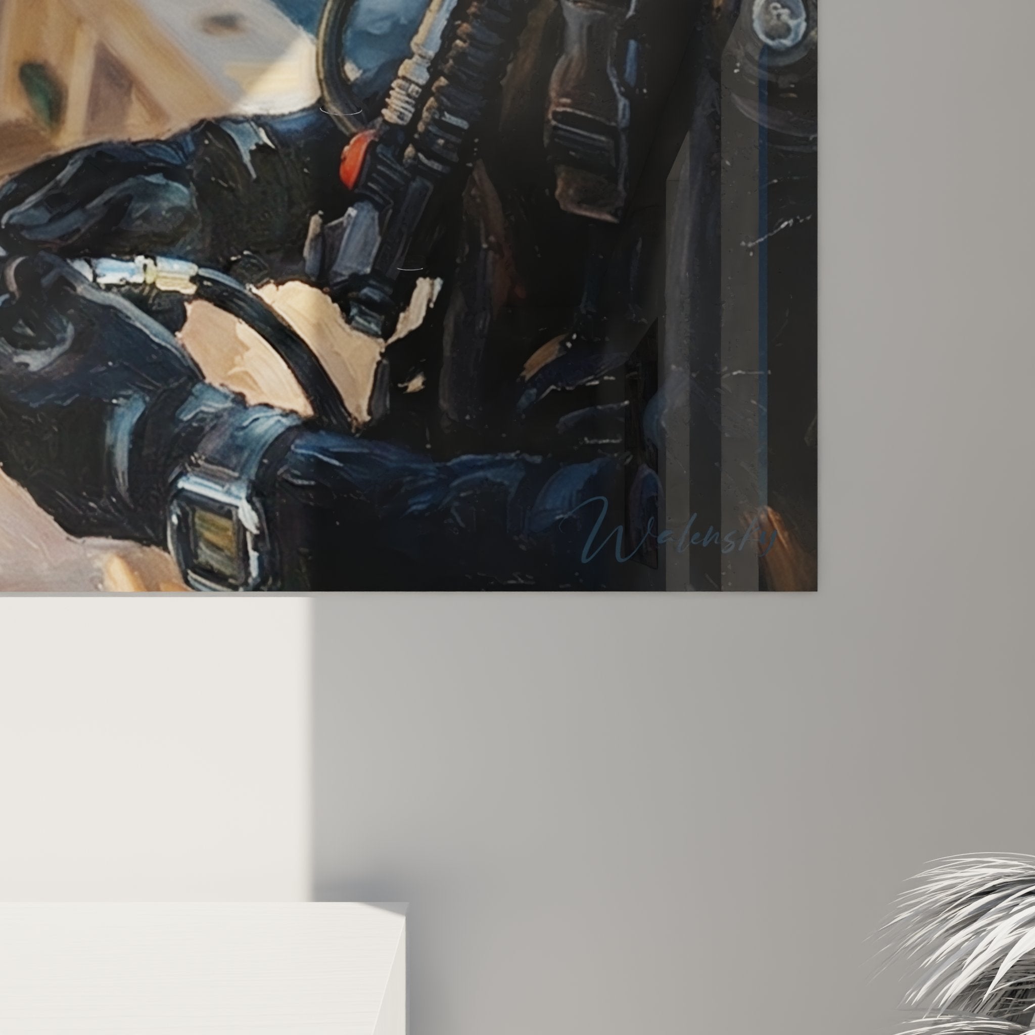 Vue d'ensemble du tableau plongeurs préparation dans un intérieur contemporain