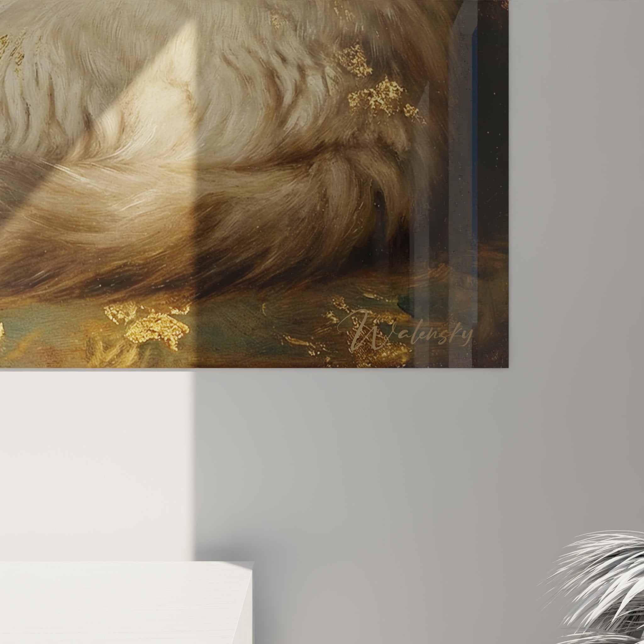 Panoramica quadro gatti birmani con cornice, ideale decorazione soggiorno stile classico