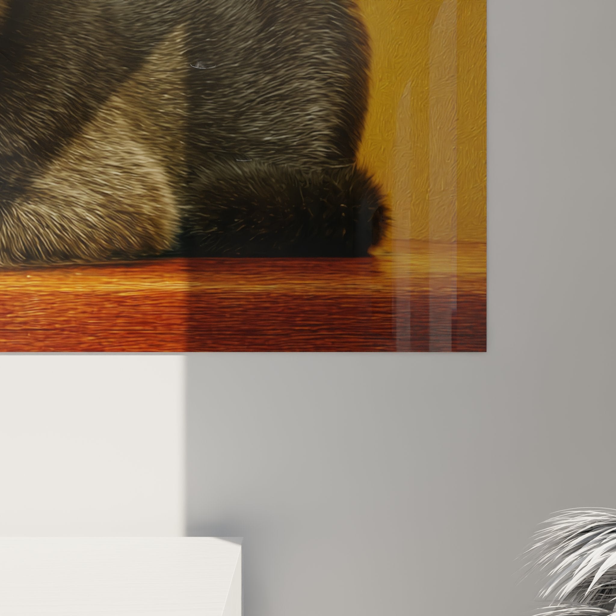 Overview of Scottish Fold cat wall art in modern elegant contemporary interior style