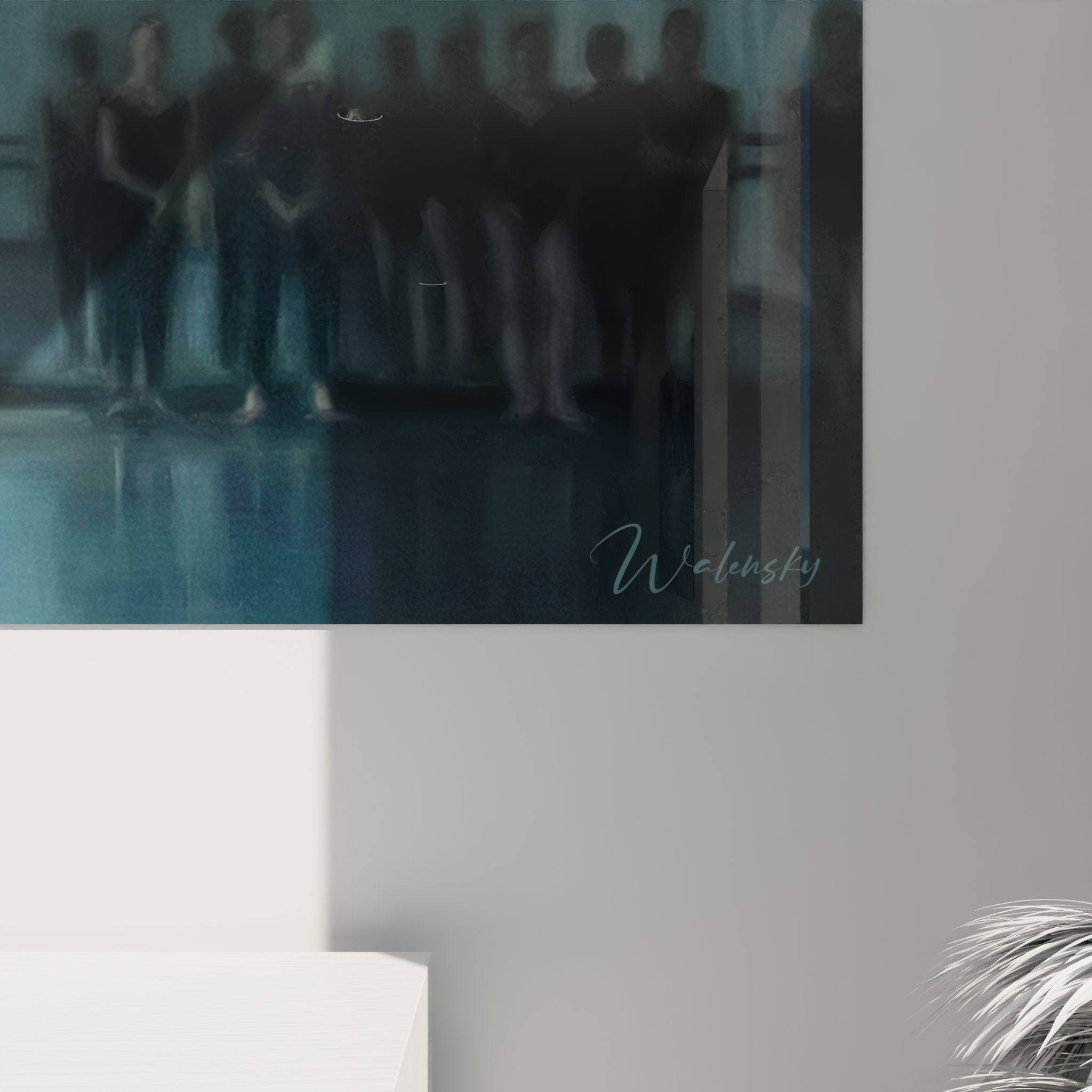 Vista d'insieme quadro ballerina balletto studio decorazione interni moderni arte murale eleganza