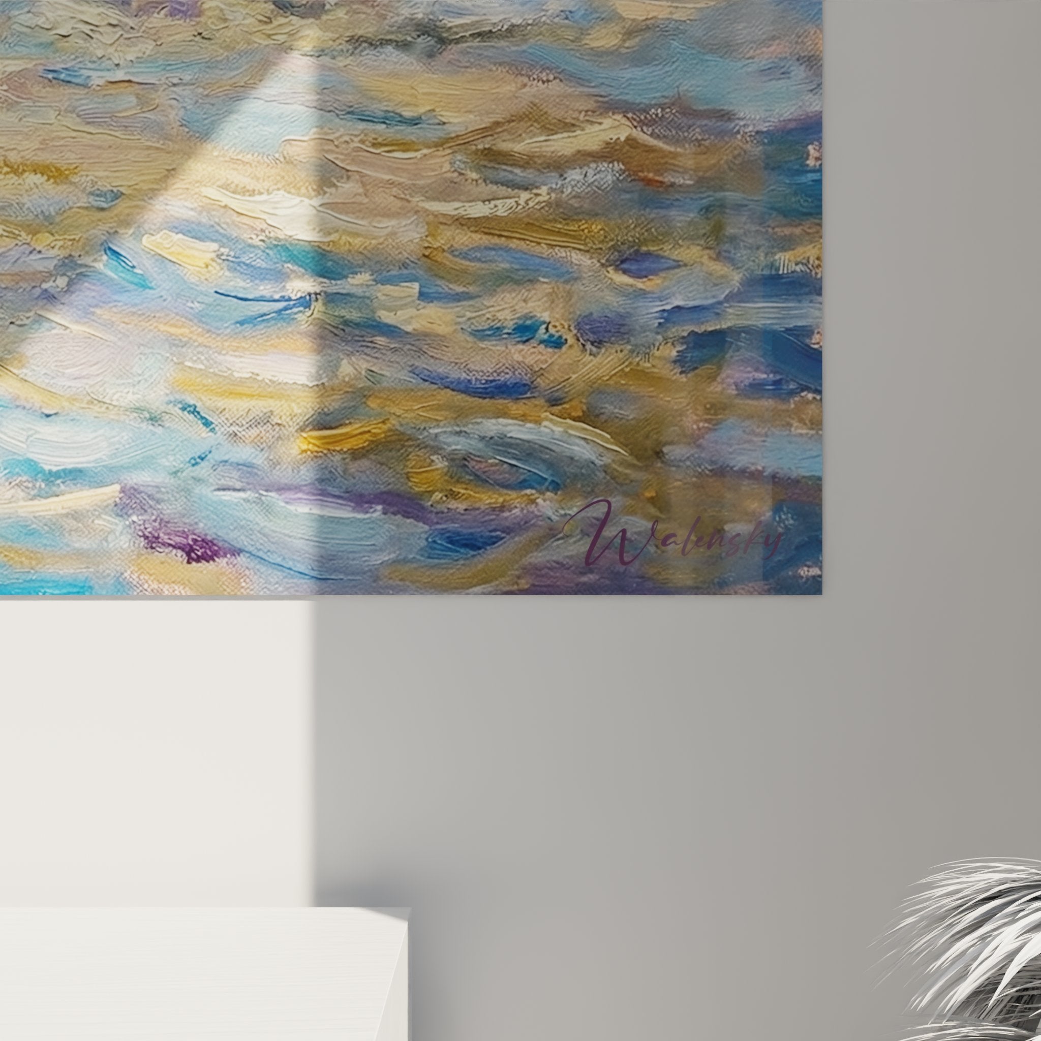 Full view wall art rafting interior decoration sports art white water adventure