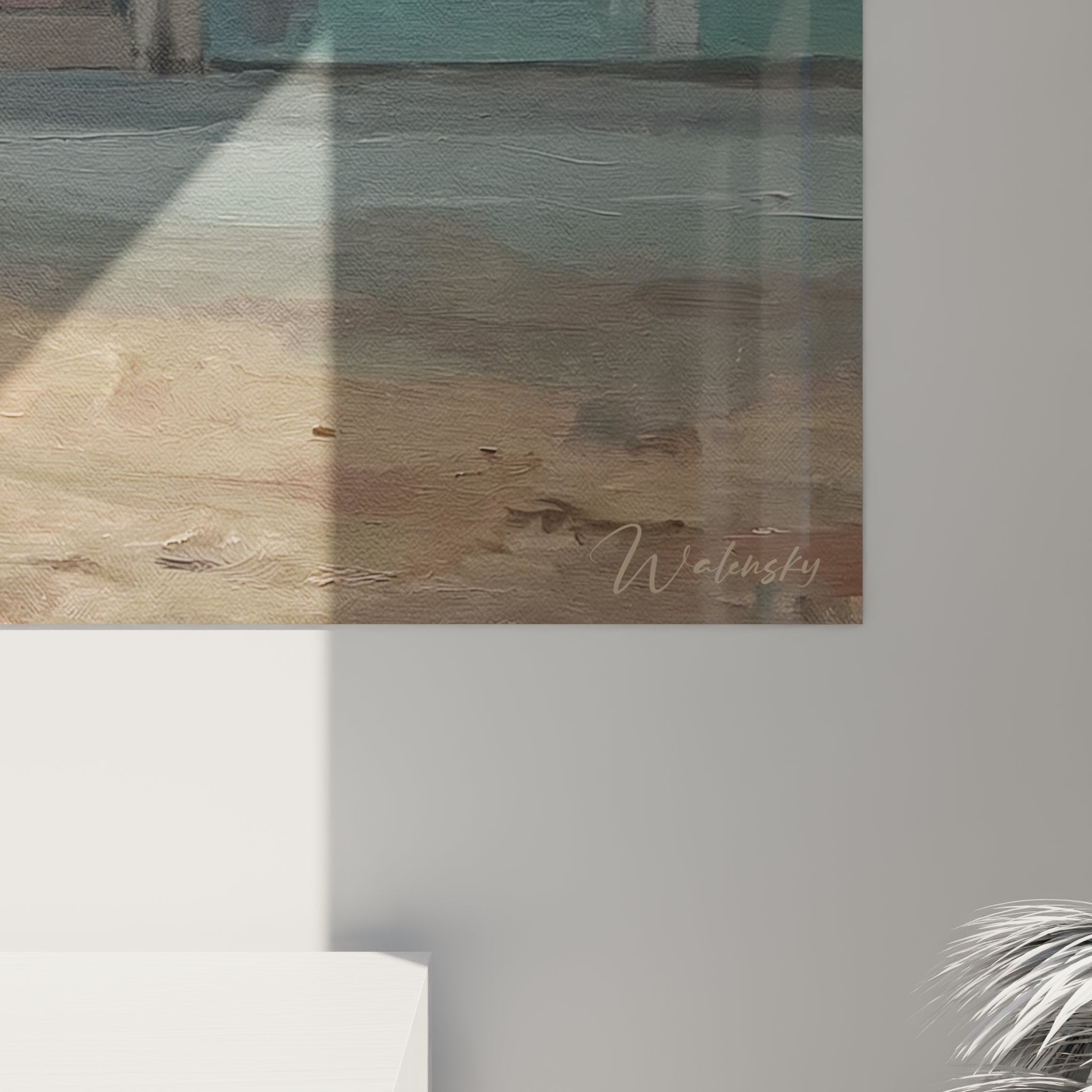 Full view children's art print jump rope wall decoration modern interior nostalgia urban childhood