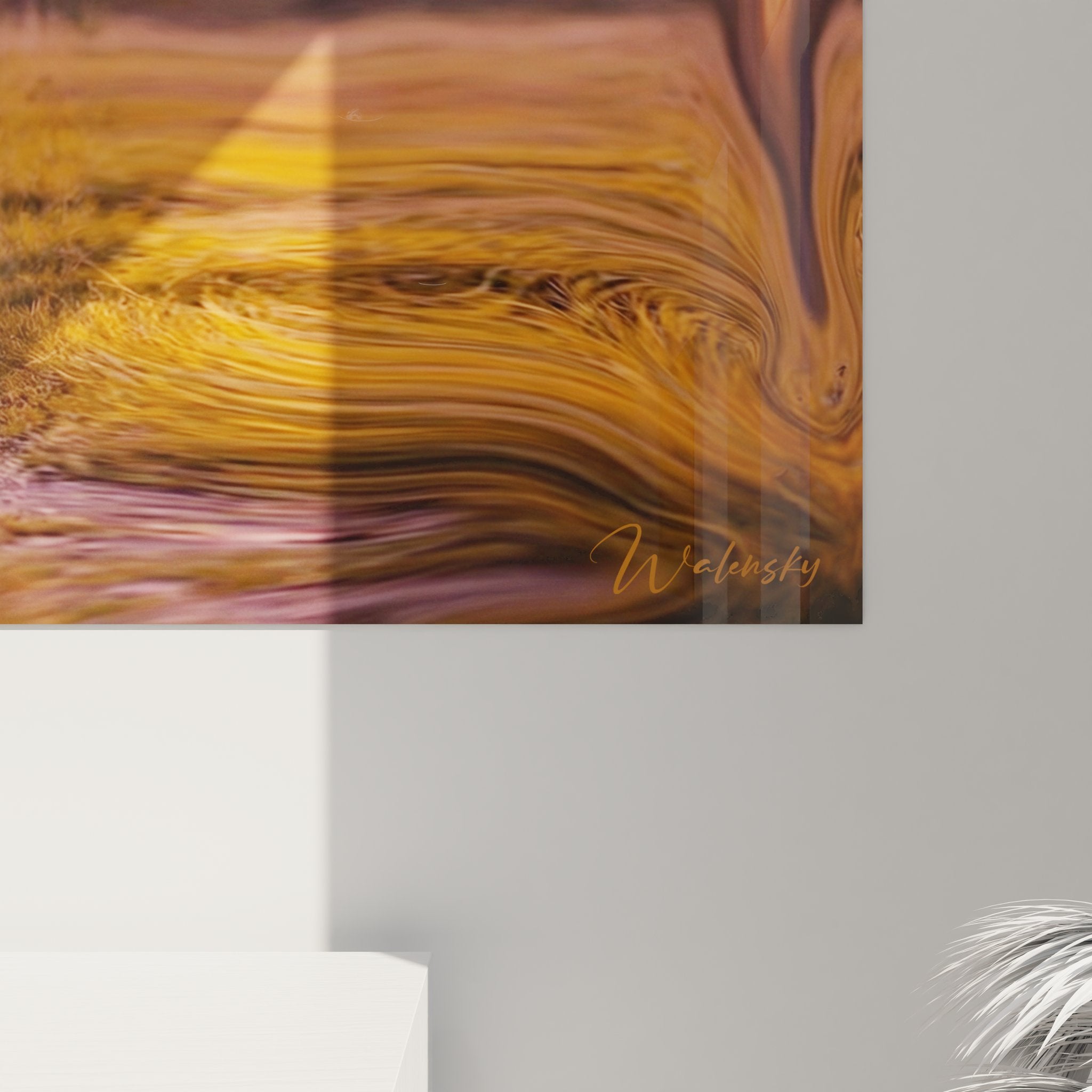 Vue ensemble tableau mural chasseur au crepuscule scene de chasse automnale decoration interieur