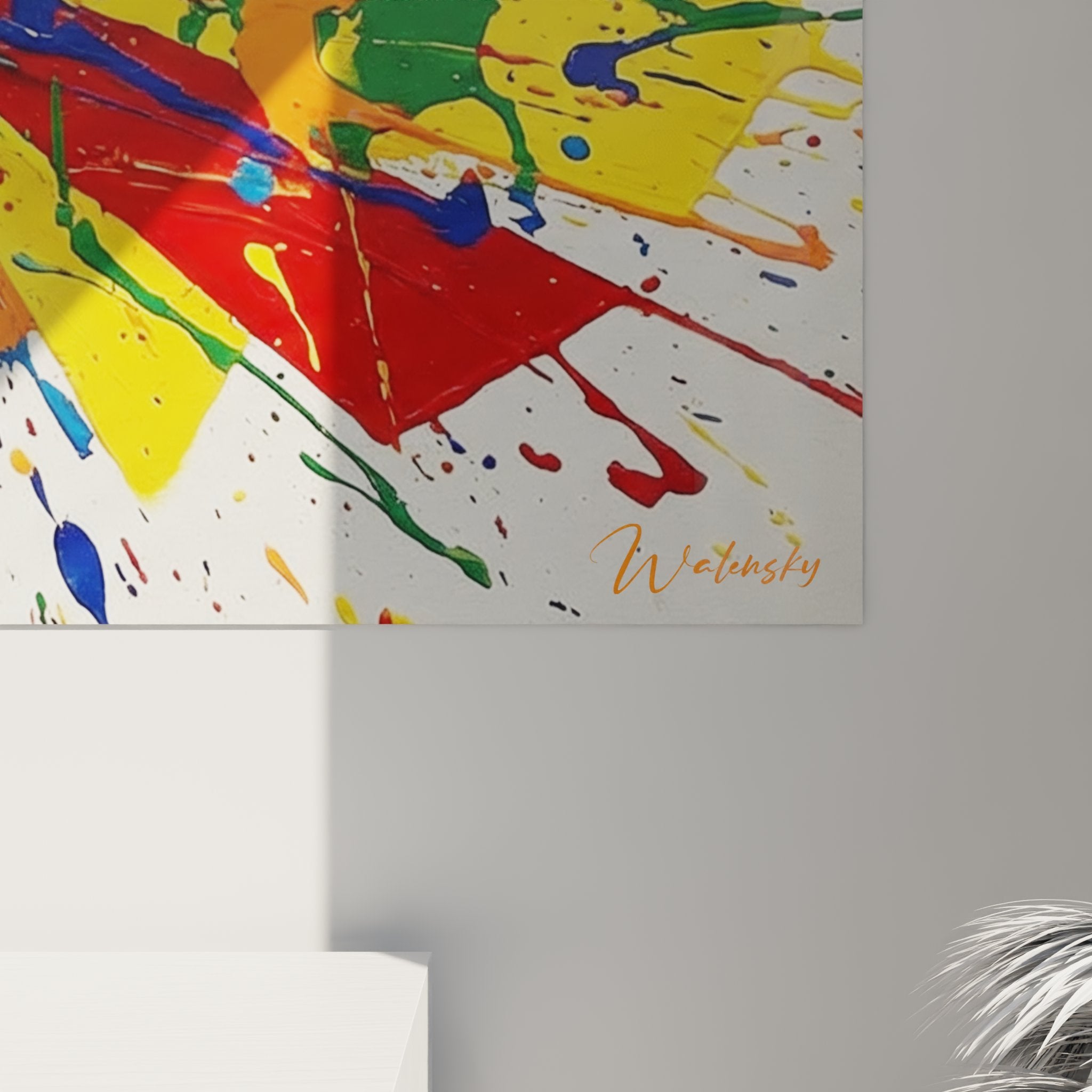 Overview modern art canvas arrow explosion vibrant colors wall decoration archery