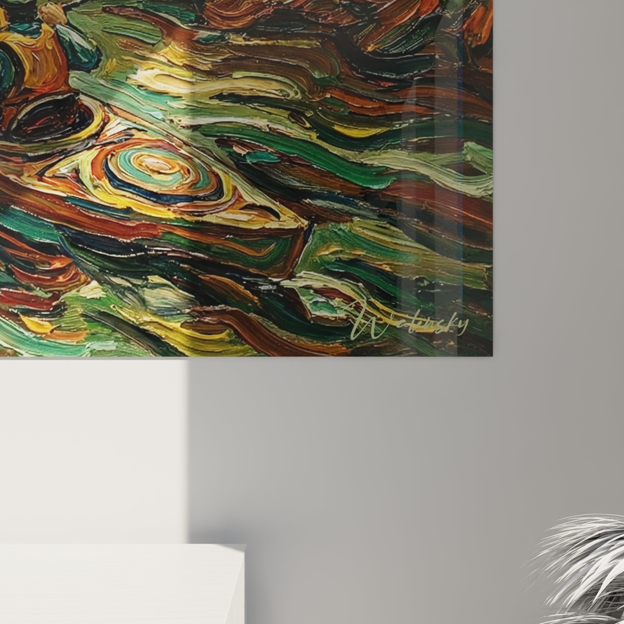 Gesamtansicht Wandbild Kajak Zauberwald Inneneinrichtung Wandkunst Natur Kajak Edition Premium