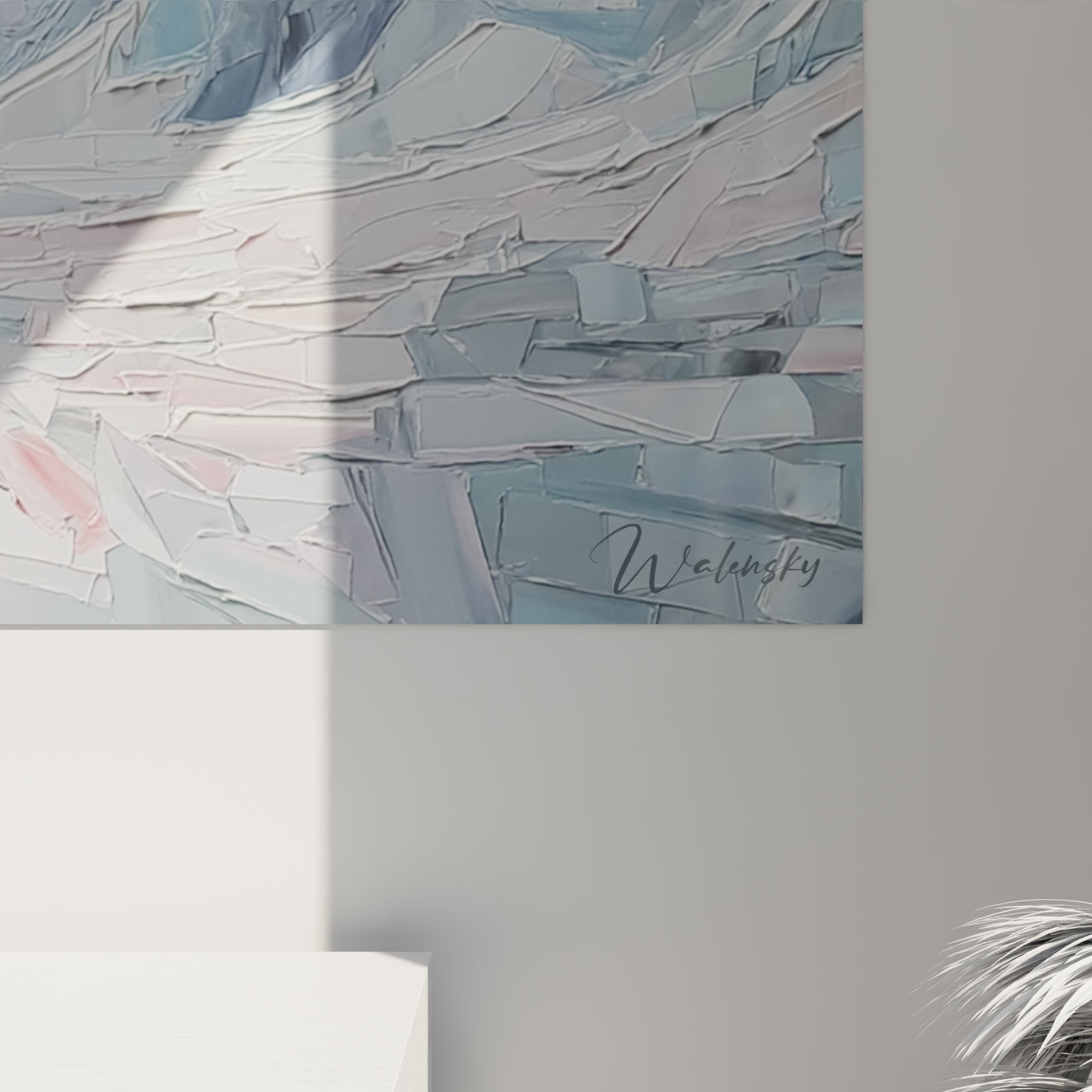 Übersichtsansicht des alpinen Landschaftsbilds an der Wand aufgehängt moderne Innenraumdekoration