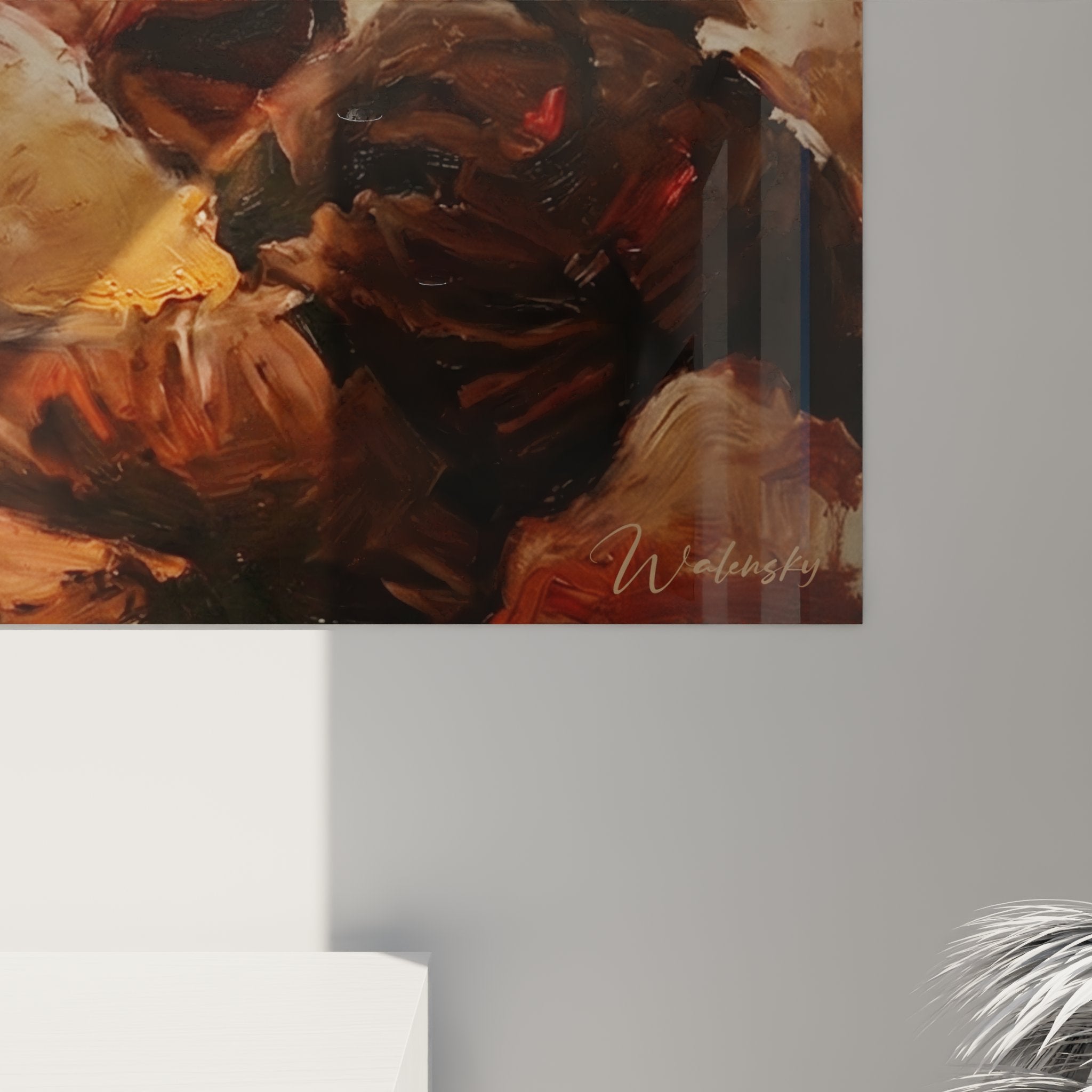 Vue ensemble tableau baseball mural art sportif moderne decoration interieure contemporaine