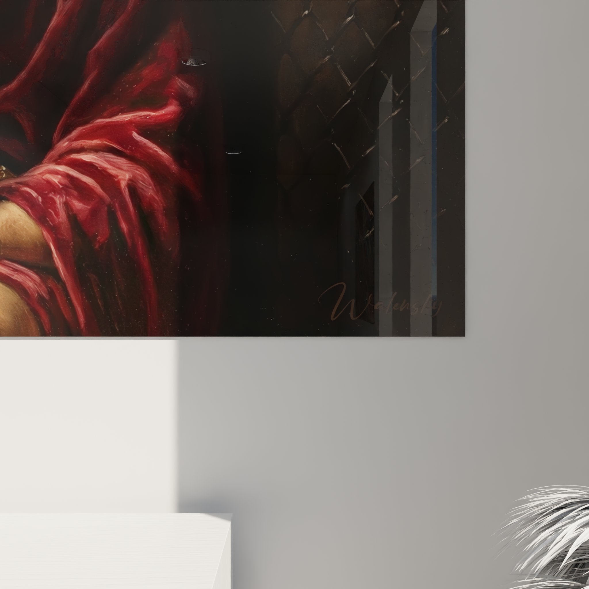 Vue ensemble tableau art martial MMA champion octogone cage combat décoration murale moderne