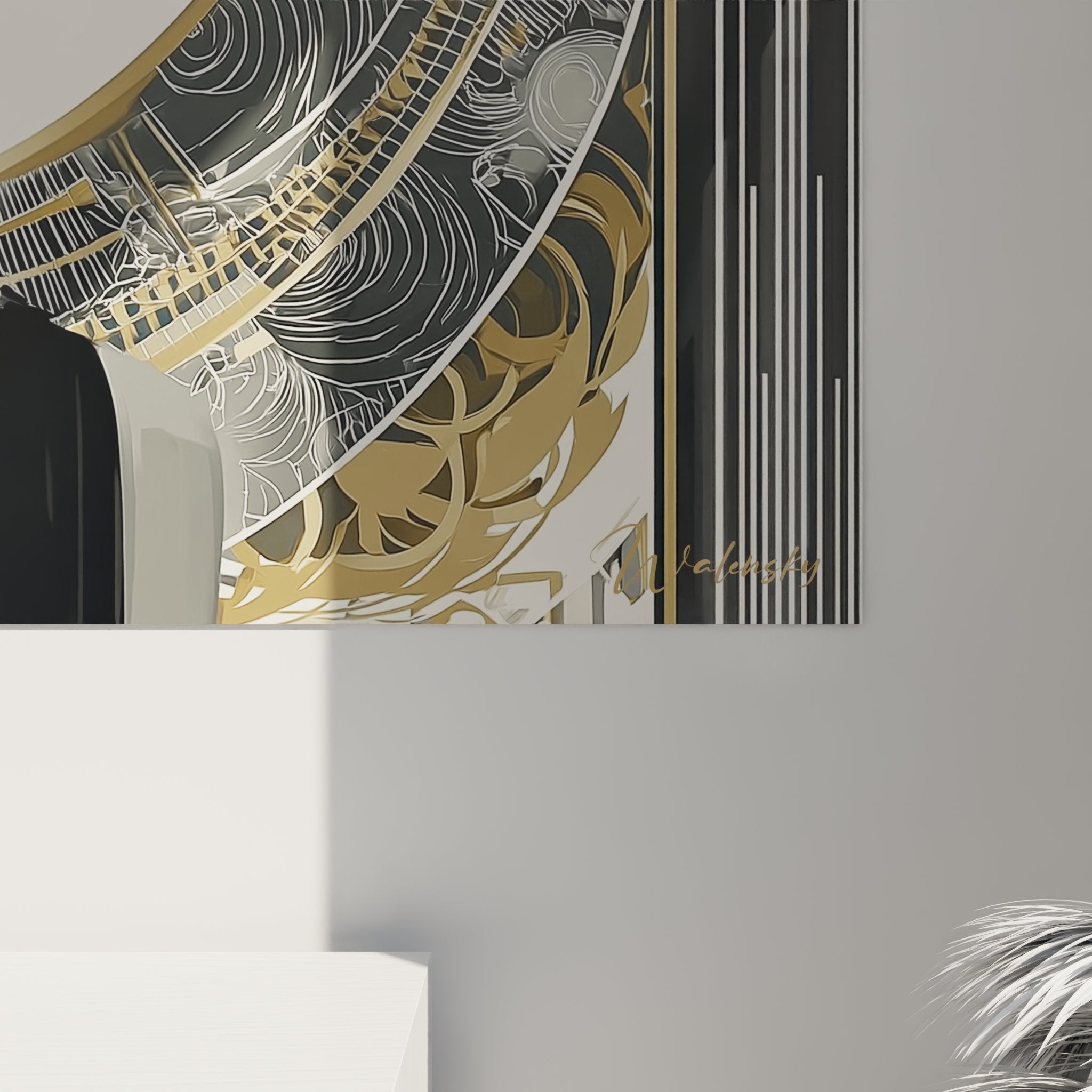 Vista d'insieme quadro murale art déco donna vintage decorazione interni moderno stile anni '20