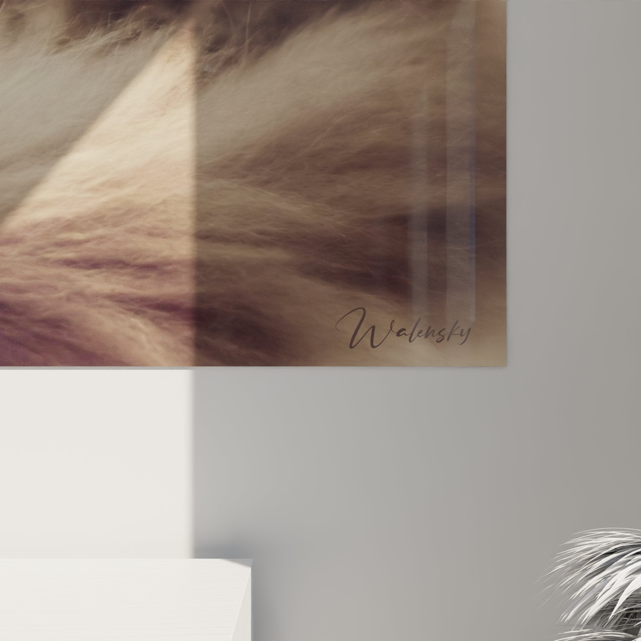 Gesamtansicht Katzen-Gemälde Maine Coon Fellkunst Wandkunst Feline Moderne Inneneinrichtung