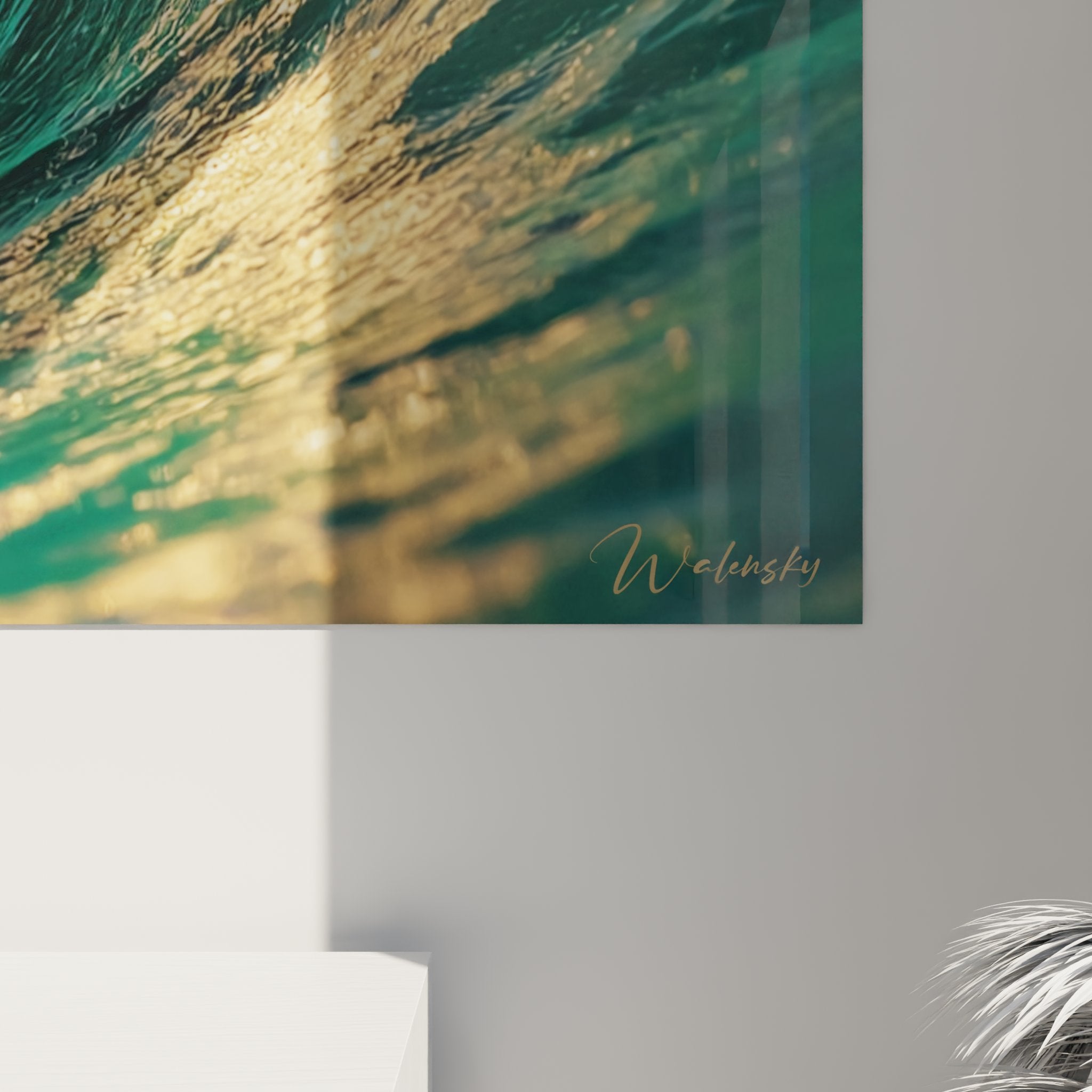 Full view surf wave wall art painting sunset interior decoration ocean style modern art