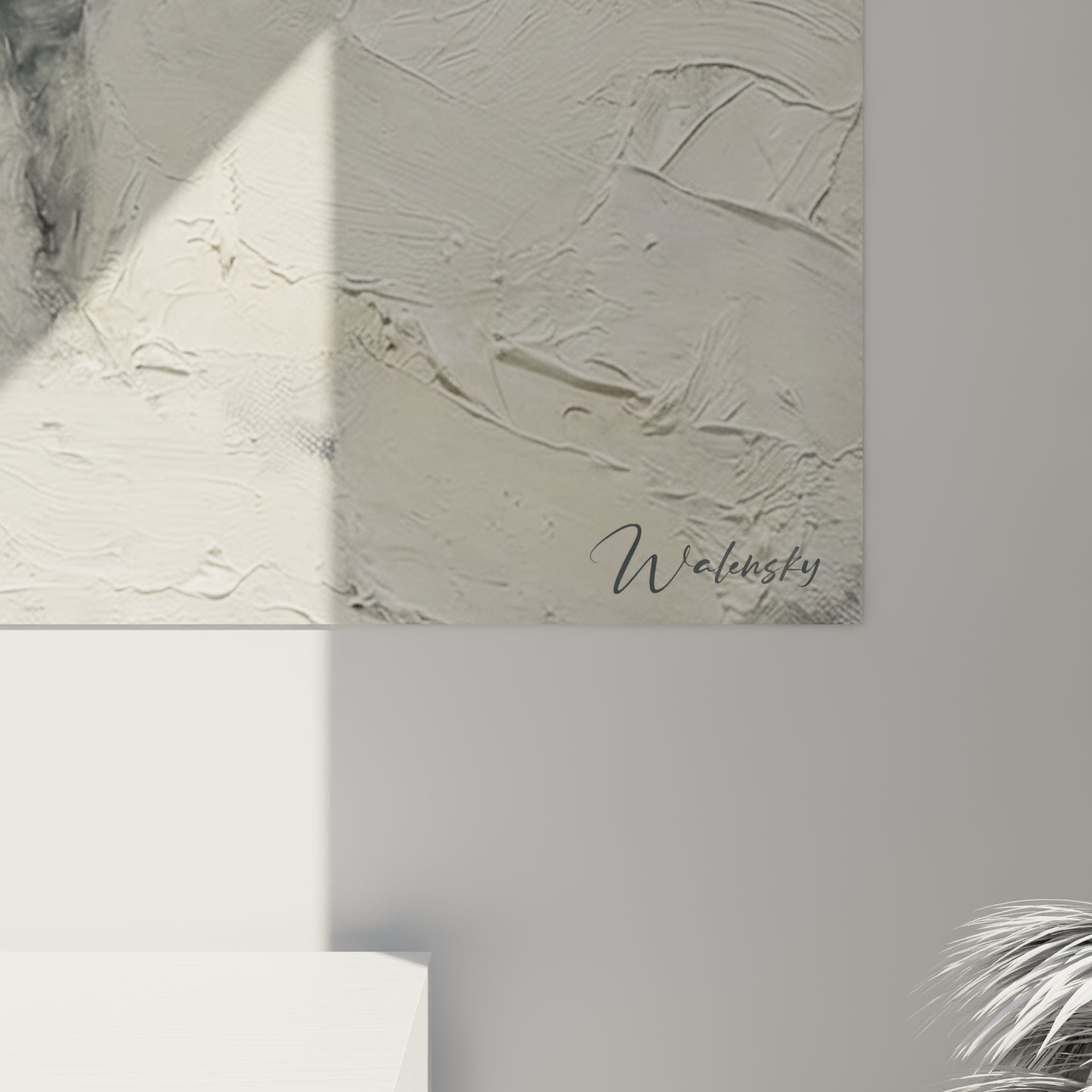 Overview of misty runner wall art, modern minimalist interior decor sports mural