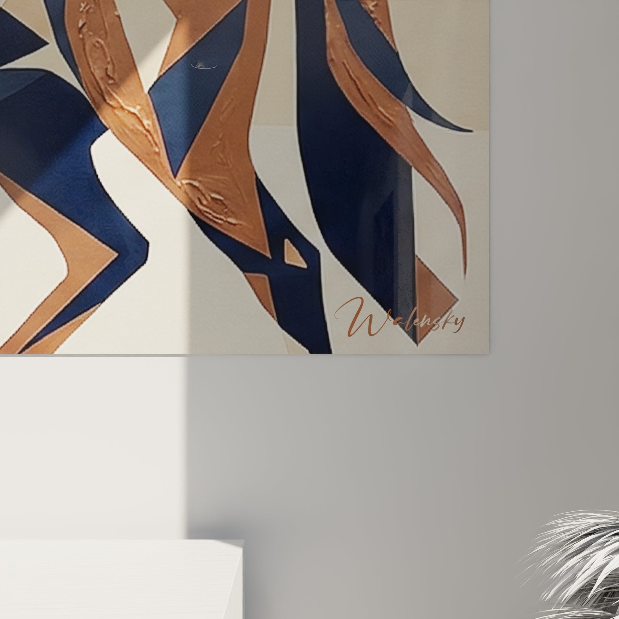 Übersicht des Dressur-Pferdegemäldes in einem eleganten zeitgenössischen Interieur