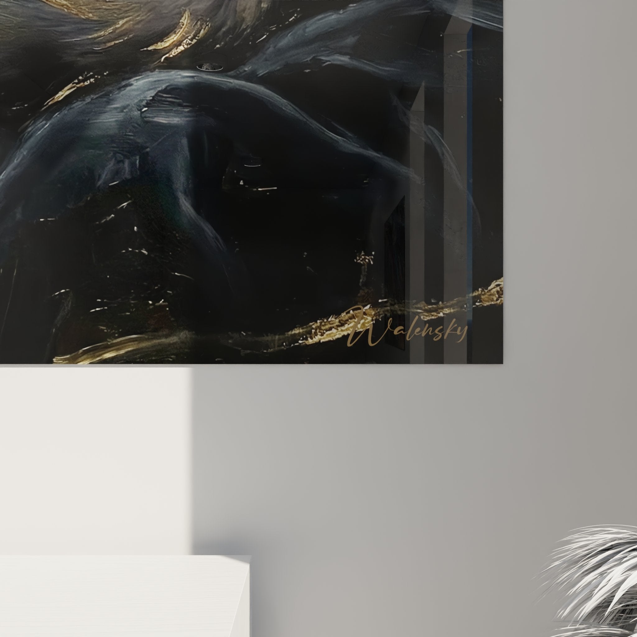 Übersicht Wandbild Nebelung-Katze, dekorative Katzenkunst für modernes und gemütliches Interieur