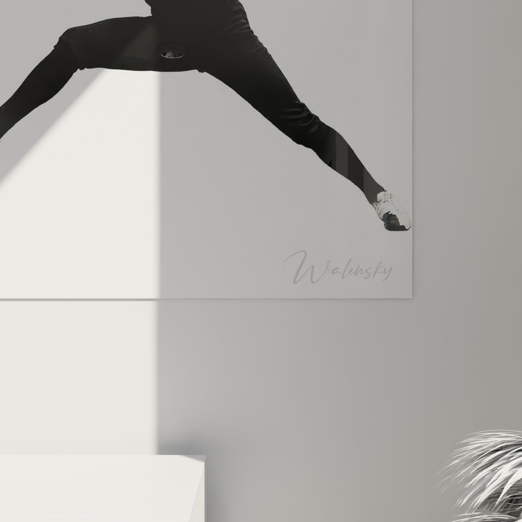 Vue ensemble tableau mural escrime decoration noir blanc art sportif duel combat moderne