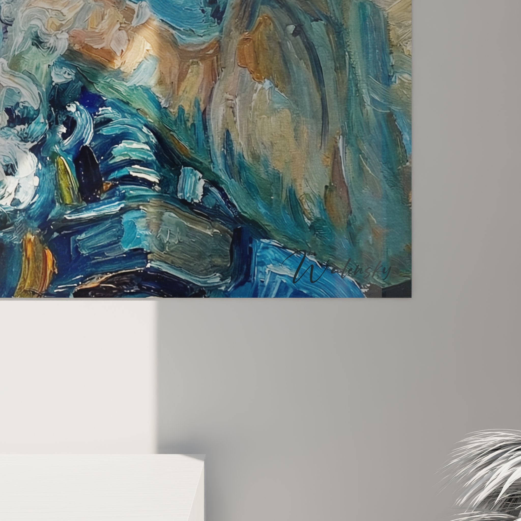 Vue ensemble tableau plongeur masque decoration interieur style marin plongee sous-marine