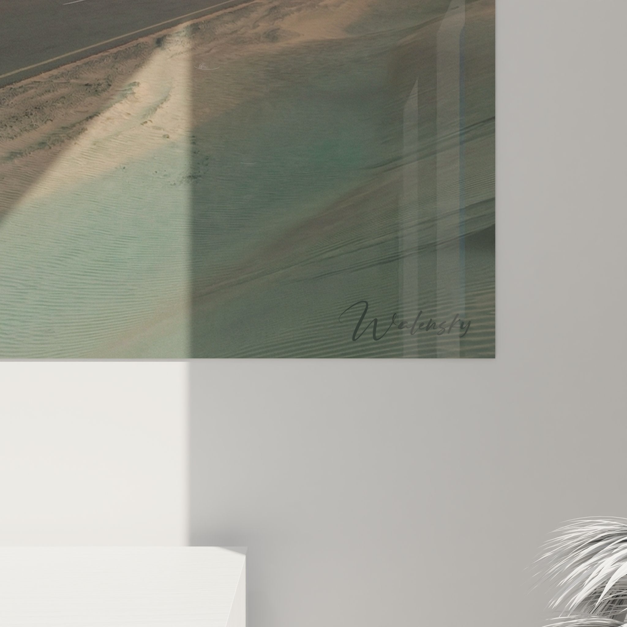 Vue ensemble tableau mural F1 desert road monoplace coucher soleil decoration interieur moderne Formule 1