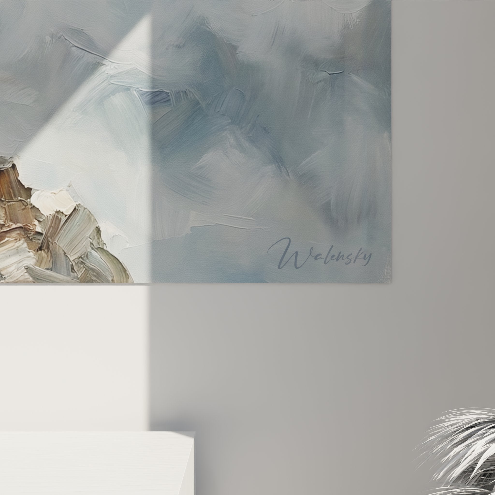 Vista generale quadro stambecco Alpi decorazione interna stile chalet savoiardo